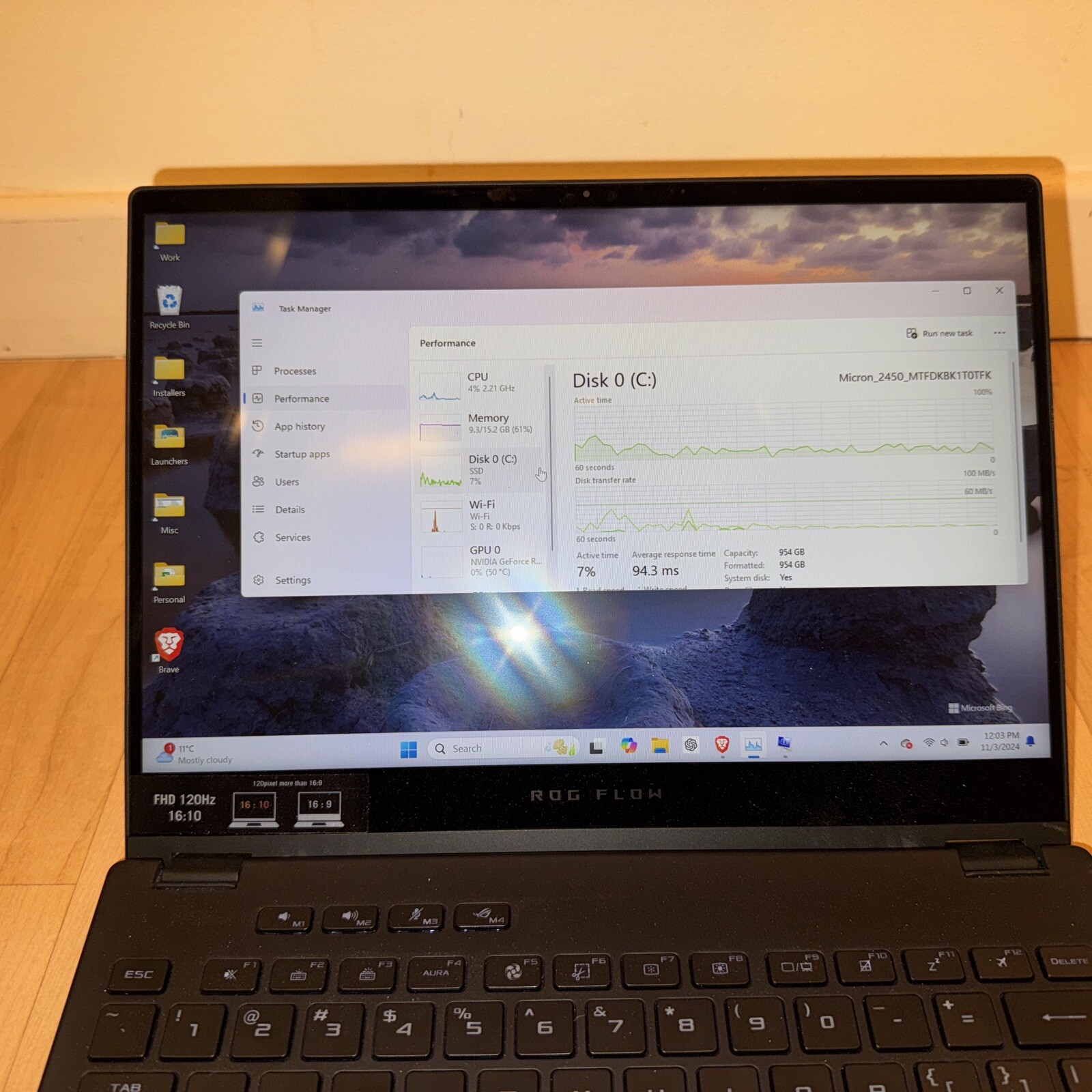 Asus ROG Flow Gaming Laptop X13 Ryzen 9 6900HS/16GB RAM/1TB SSD/RTX3050 Win11