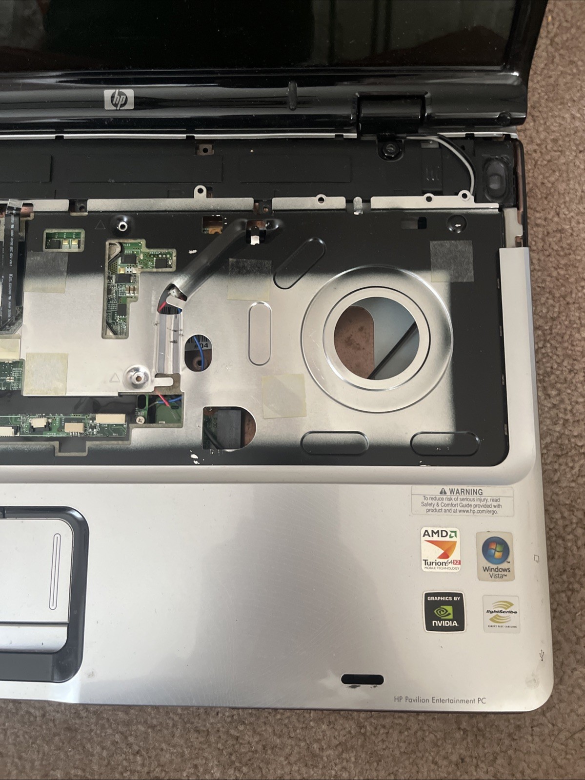 HP Pavilion dv9000 series laptop AMD Turion 64 X2 UNTESTED / FOR PARTS