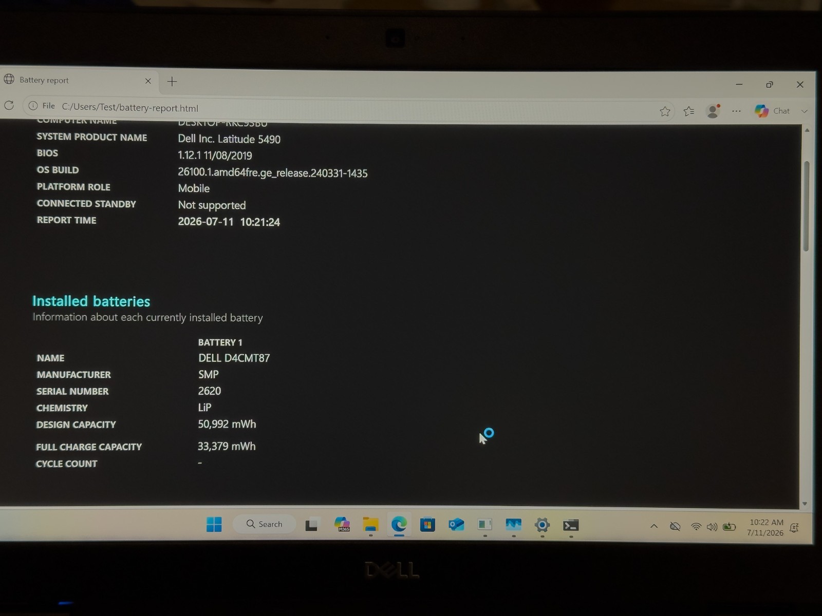 Dell Latitude 5490 | i5-7300U, 16GB RAM, 256GB SSD, Windows 11 Pro