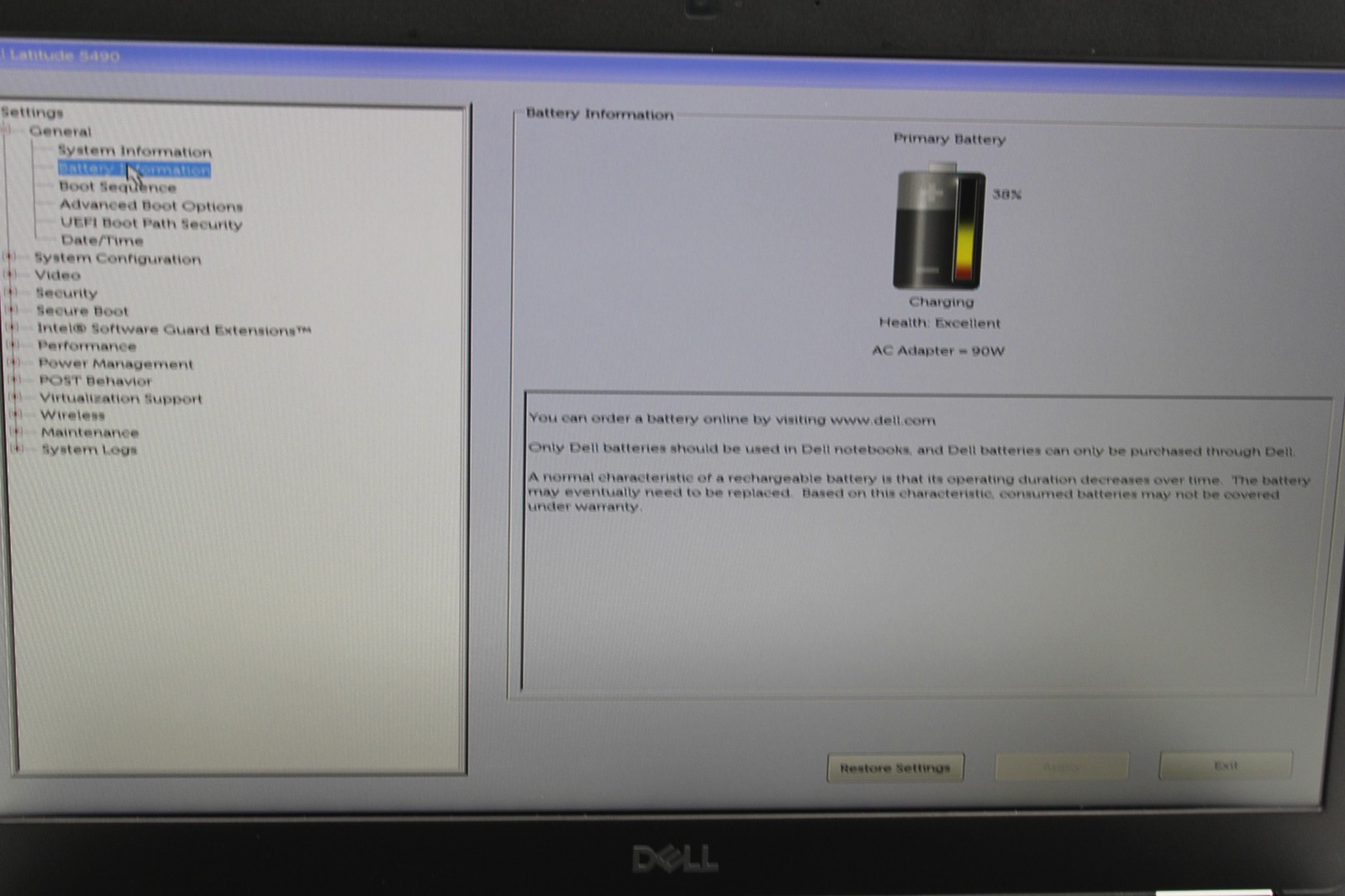 Dell Latitude 5490 i5-8250U @ 1.6 GHz 16GB RAM 512GB SSD Win11Home