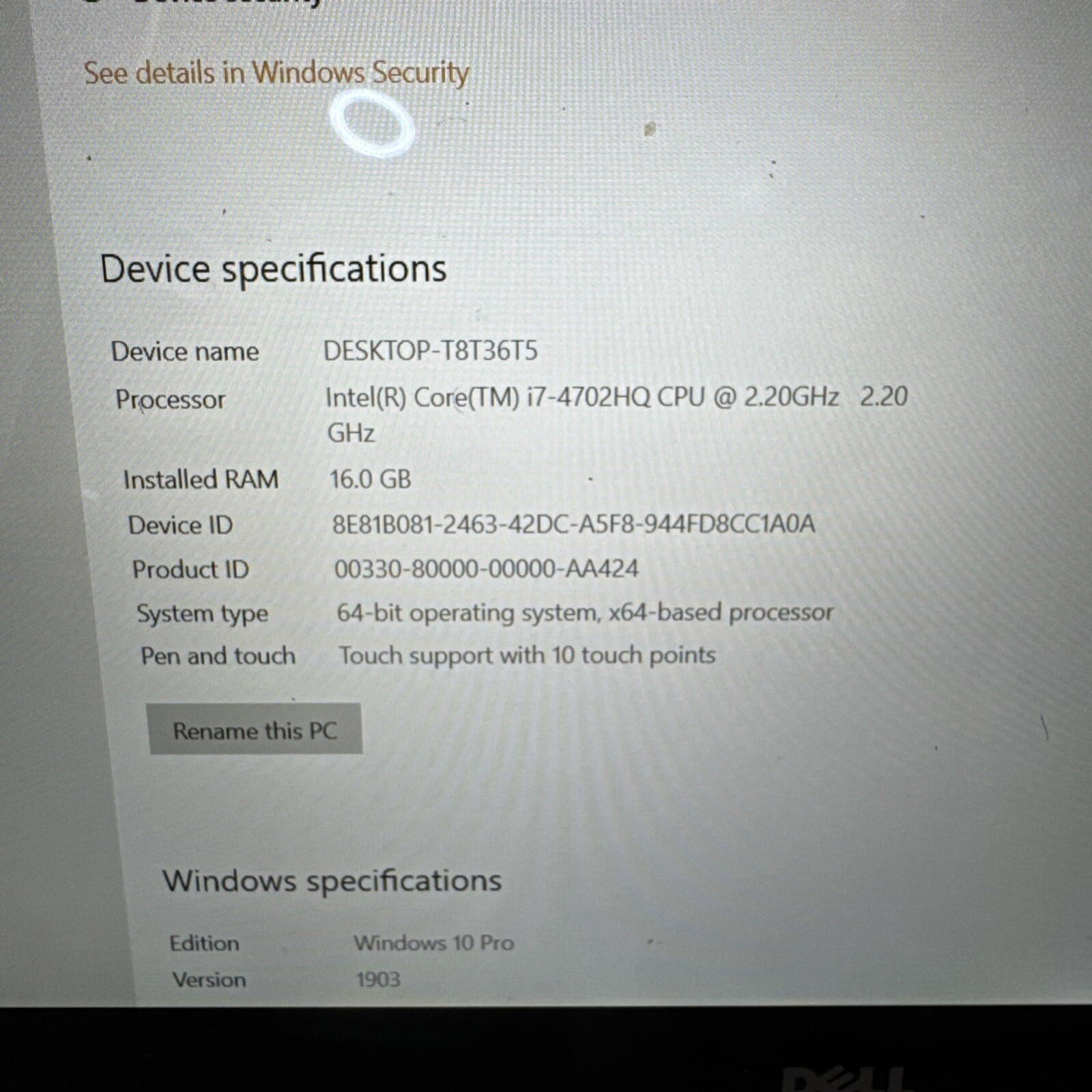 Dell Precision M3800 i7-4702HQ 500GB SSD FHD Quadro need Battery No Power Cord ￼