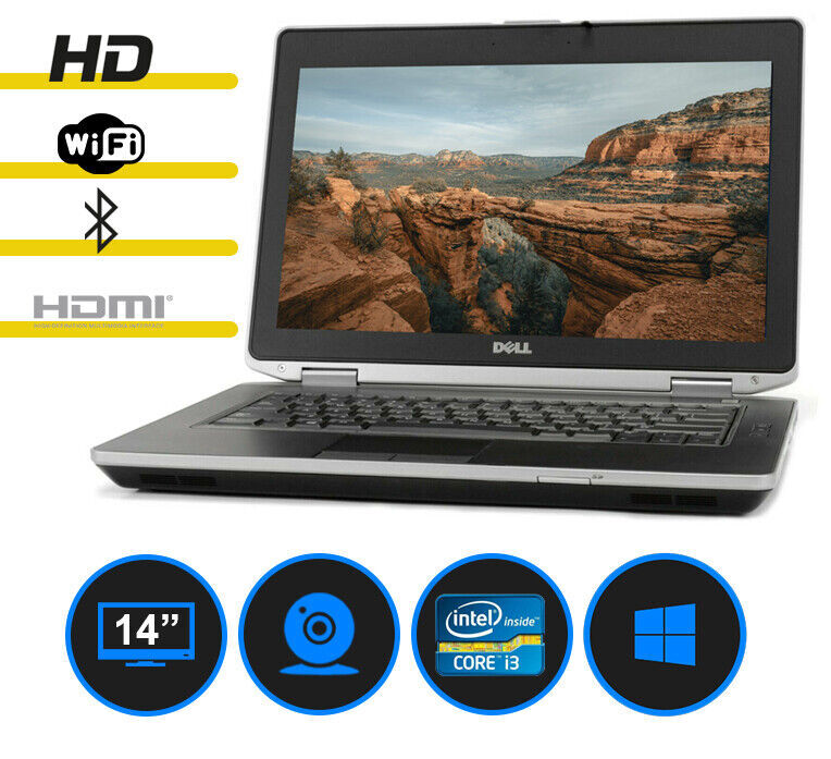 Dell e6430s 14” i3-2gen. 14″ HD Cam, DVD windows 10 no battery