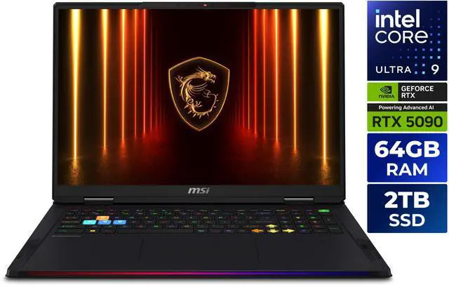 MSI Raider 18 in 120 Hz Core Ultra 9 285HX GeForce RTX 5090 GPU 64GB DDR5