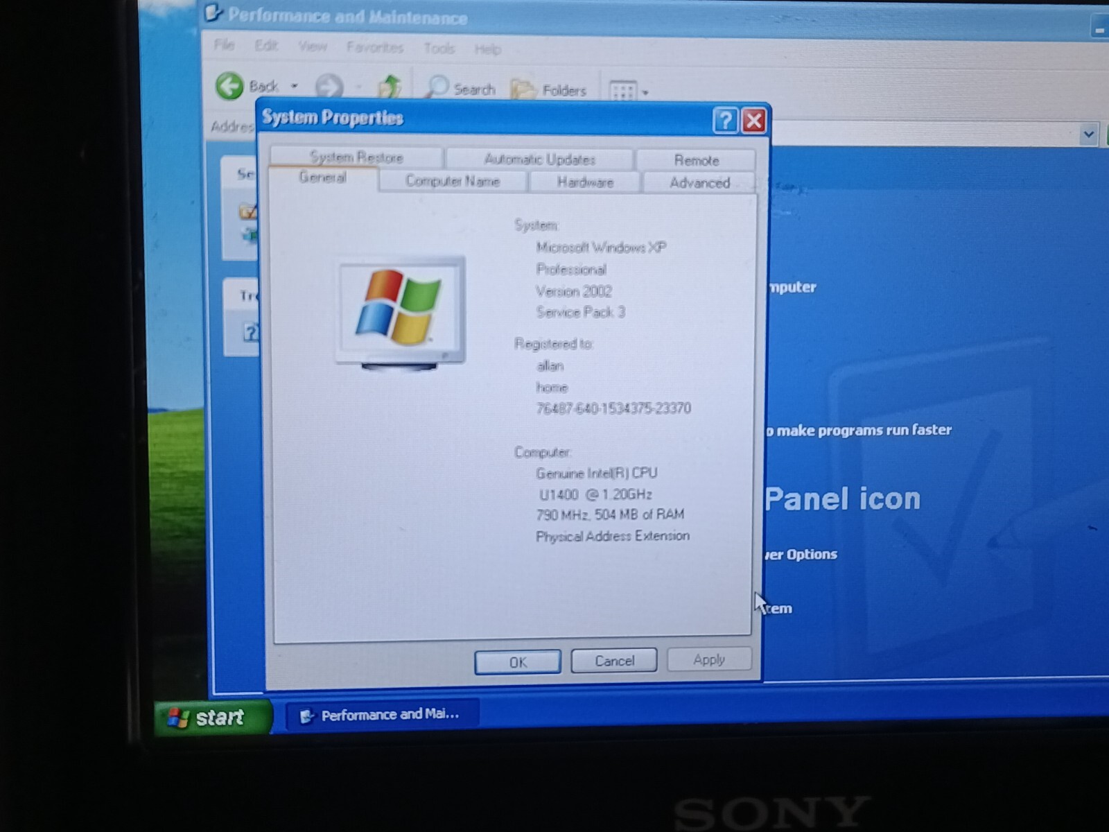 Sony VAIO Ultraportable Micro PC 512MB 30GB Intel Core Solo (VGN-UX180P)