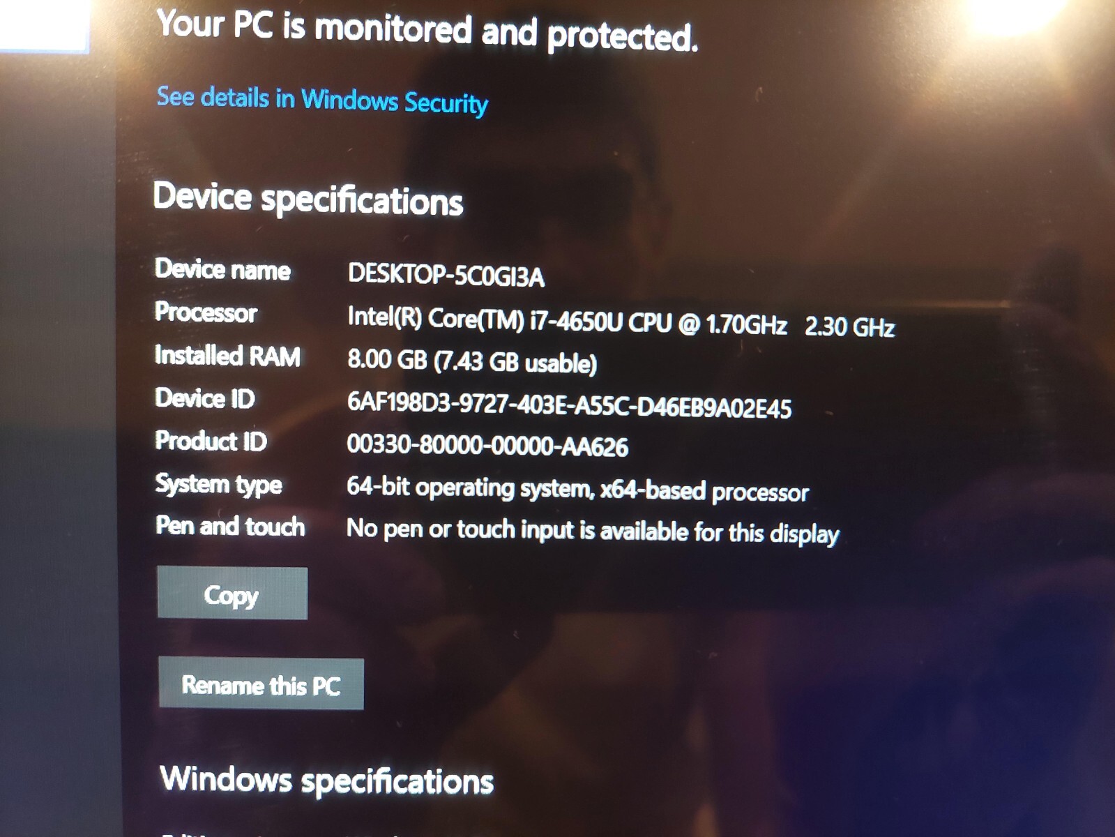 HP Elitebook Folio 1040 INTEL CORE I7 8GB RAM 256GB SSD