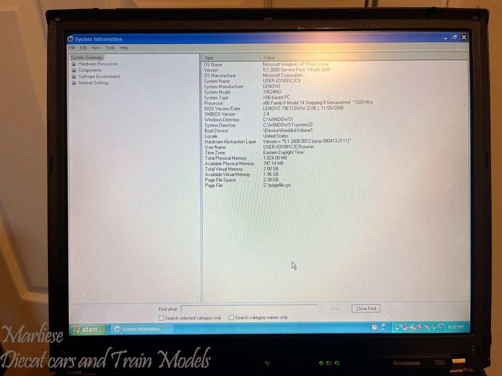 Lenovo ThinkPad T60 Core 2 Duo 1.83GHz 1GB RAM 60GB HDD Windows XP – Tested