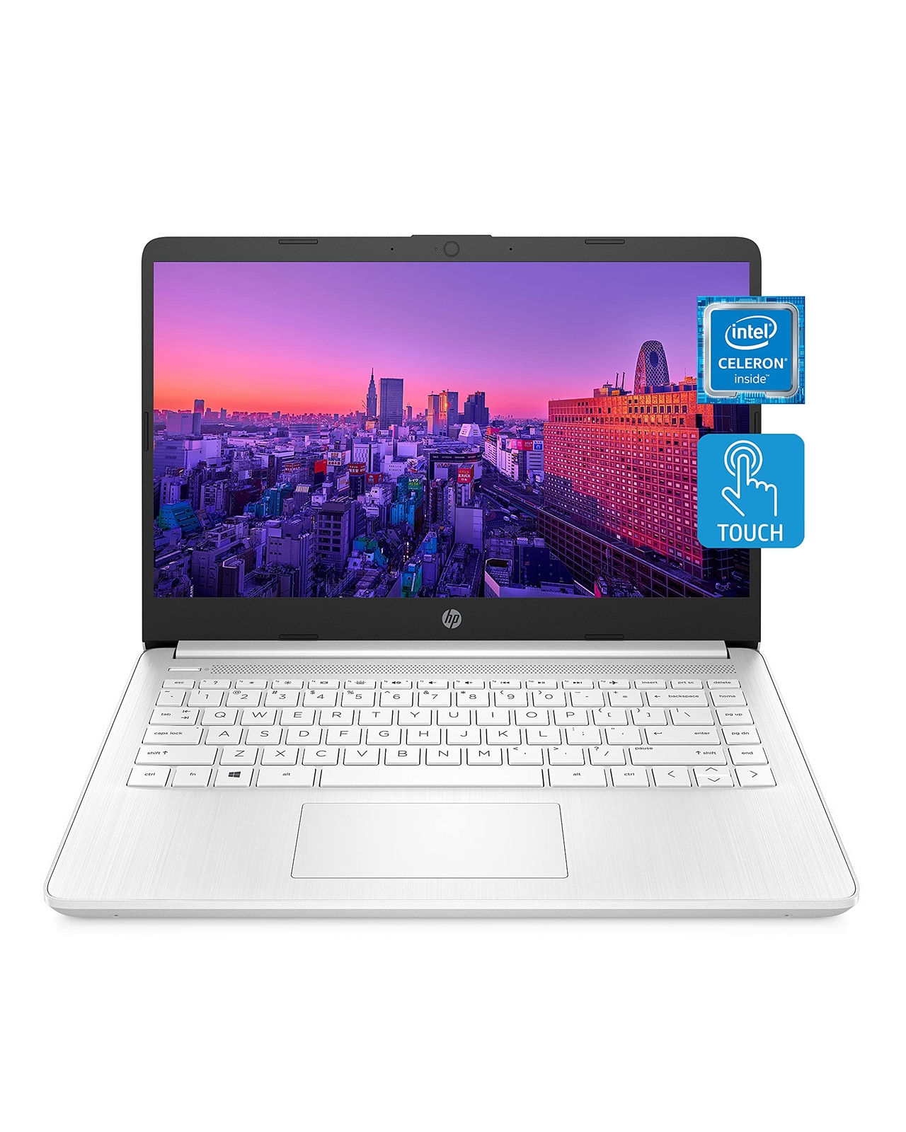 HP 14″ Laptop N4020 4GB 64GB Touchscreen Win 11H 14-dq0080nr Snowflake White