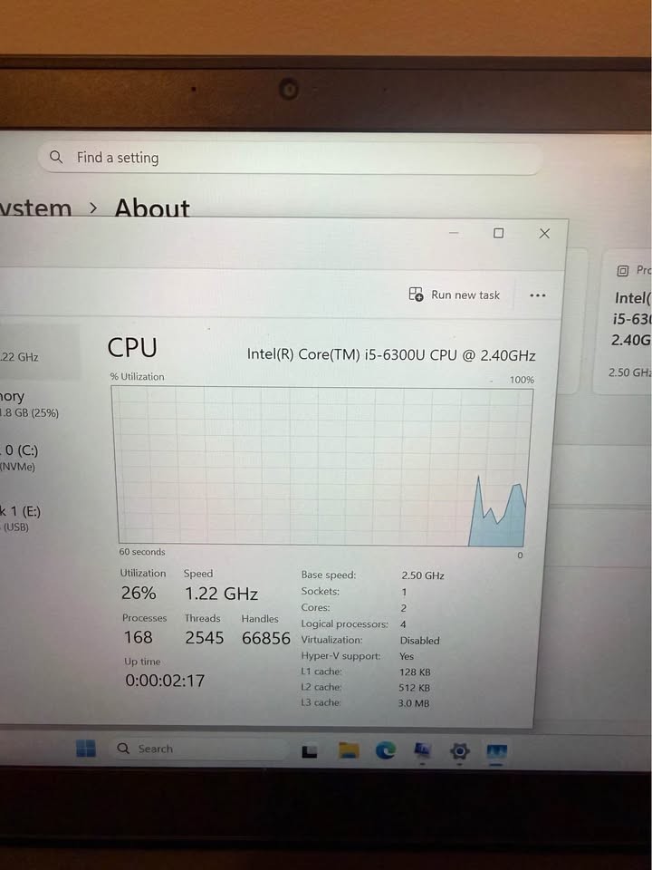 Lenovo ThinkPad T470s Laptop i5 12GB RAM 238GB Storage