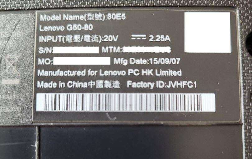 Lenovo G50-80-Celeron-3205U-1.50ghz-4gb Ram- 500 GB disk-Win 10 – AS IS