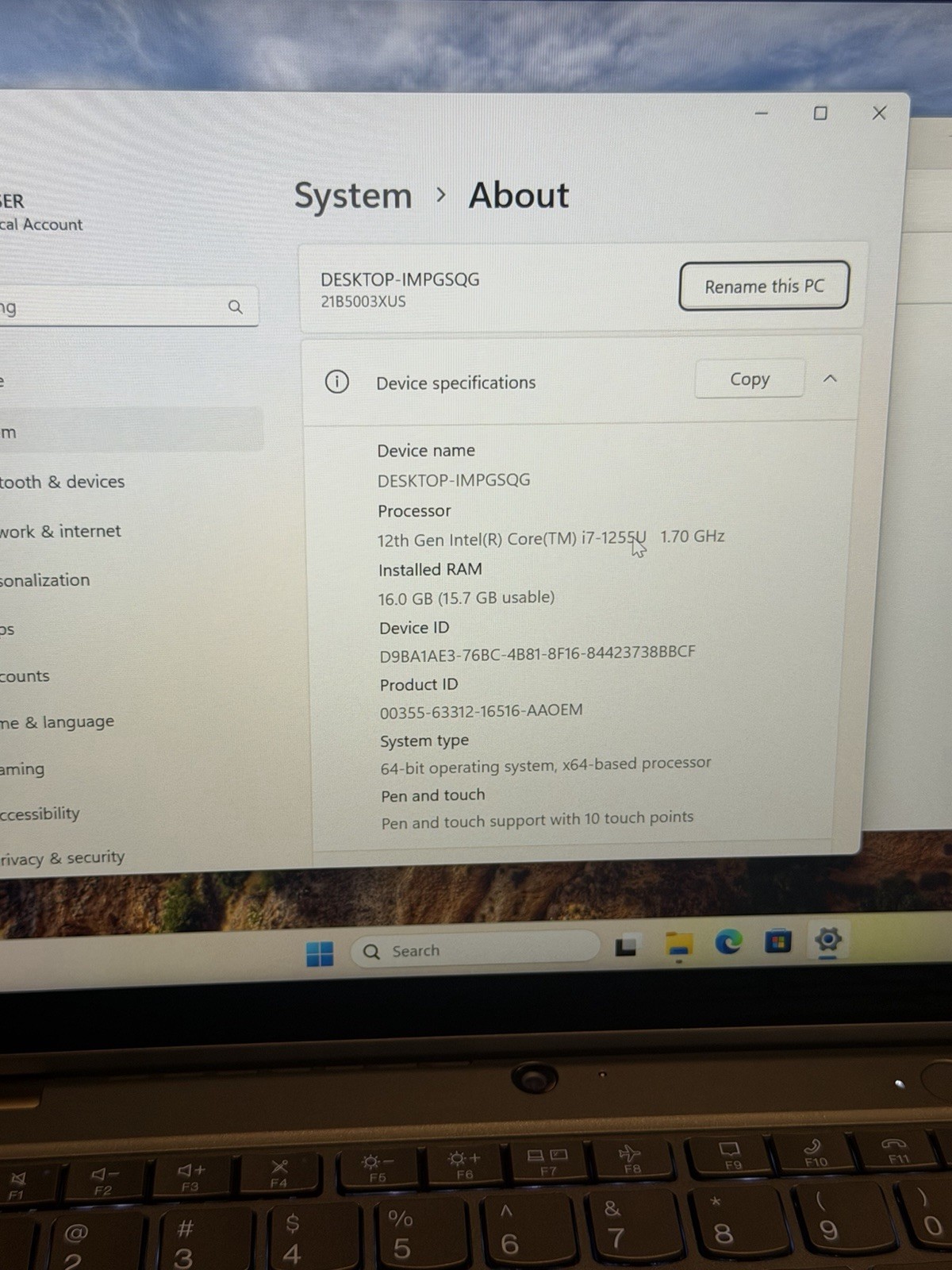 MINT Lenovo ThinkPad L13 Yoga Gen 3 i7-1255U 1.7GHz 16GB RAM 512 SSD Win 11 Pro