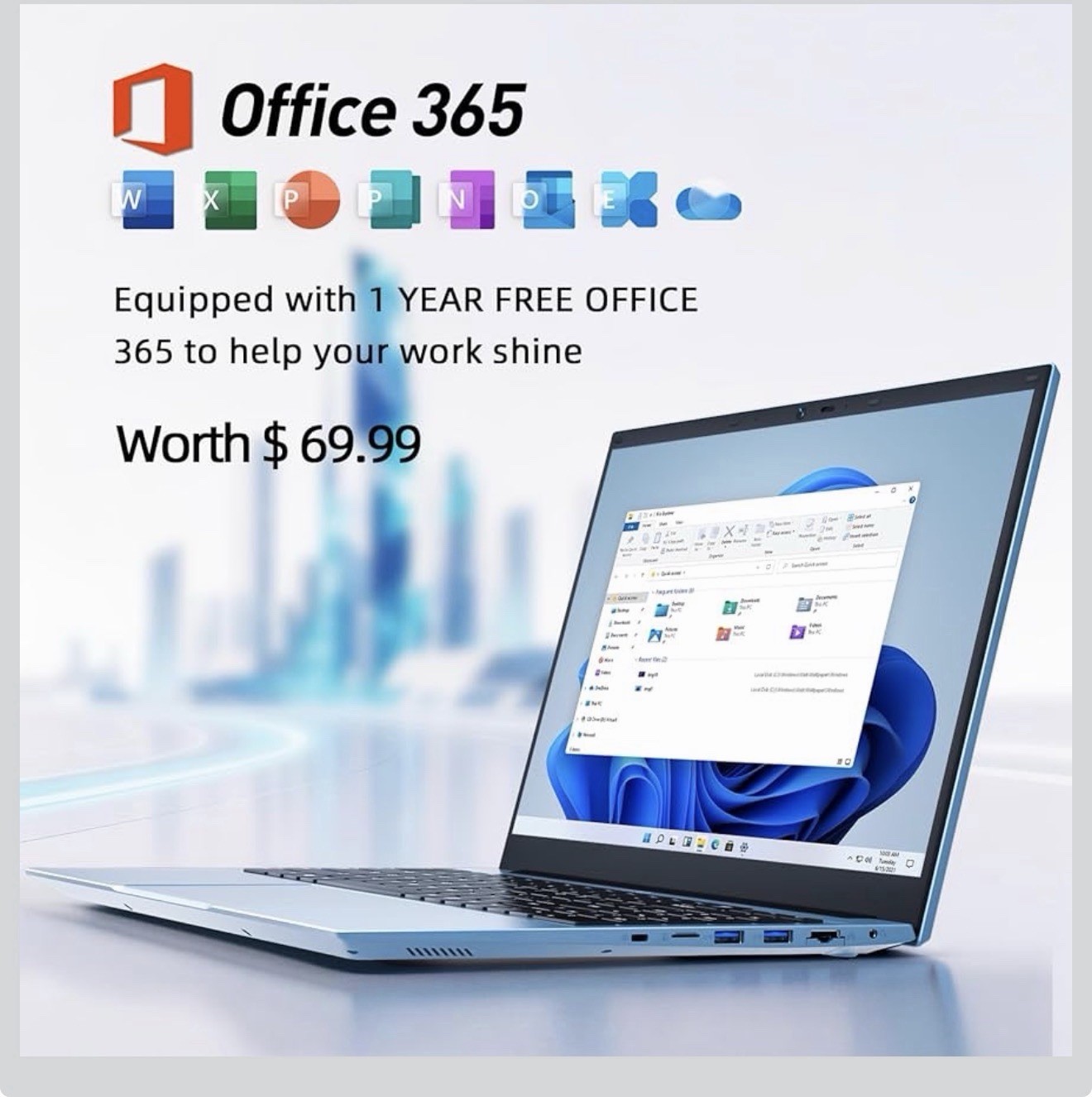 15.6 inch Laptop 16GB+102GB Windows 11 Pro Computers WiFi Bluetooth 1920*1080 LP