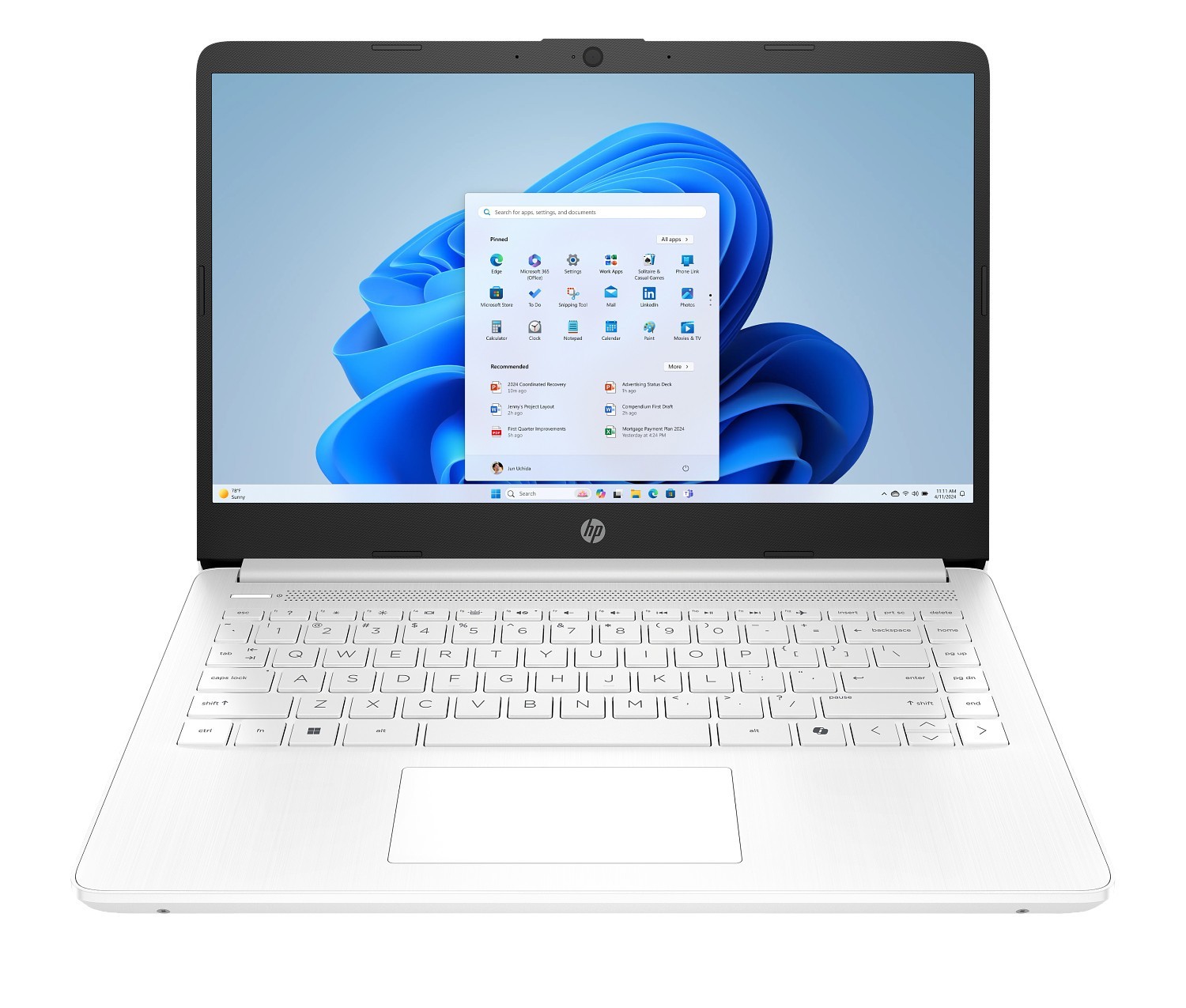 HP 14T-DQ600 14″ Full HD Notebook PC Intel N150 8GB 128GB WiFi SnowFlake White