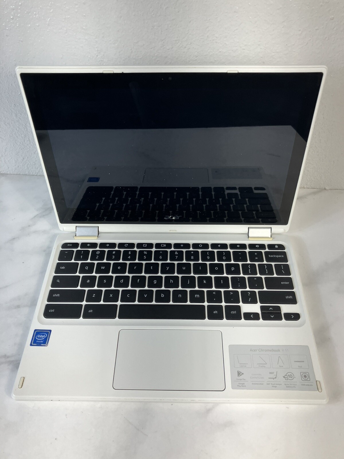 Acer Chromebook R11 CB5-132T White Laptop Model N15Q8, Missing Or Damaged OS