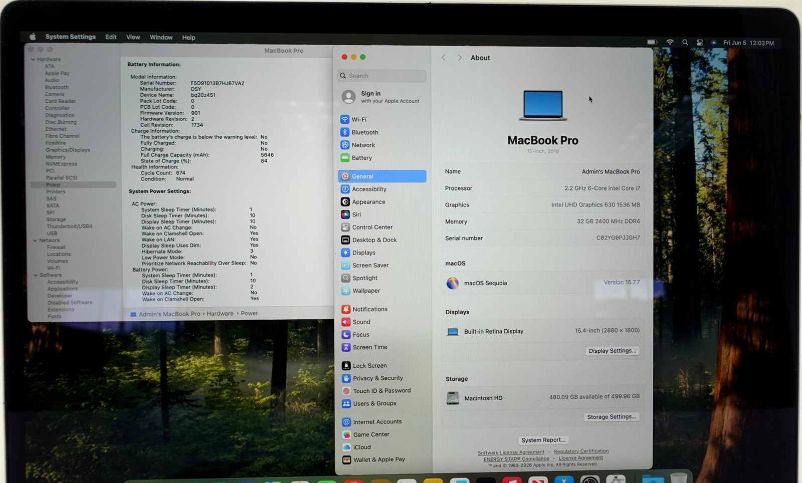 Apple MacBook Pro 2018 A1990 15.4″ Retina i7-8750H 32GB 512GB SSD Laptop