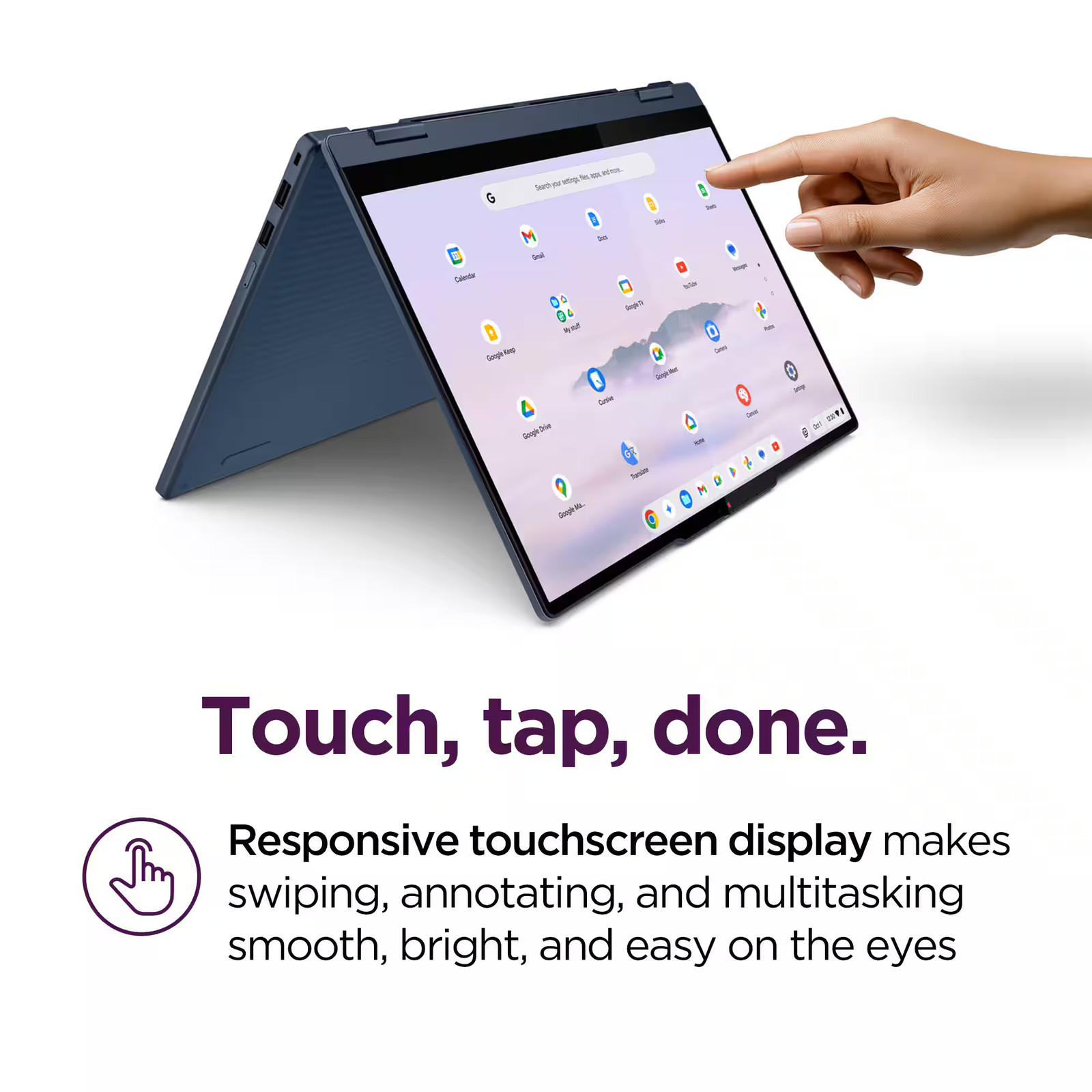 Lenovo – Chromebook Plus 2-in-1 14″ Full HD Touchscreen Laptop – Intel Core 3…
