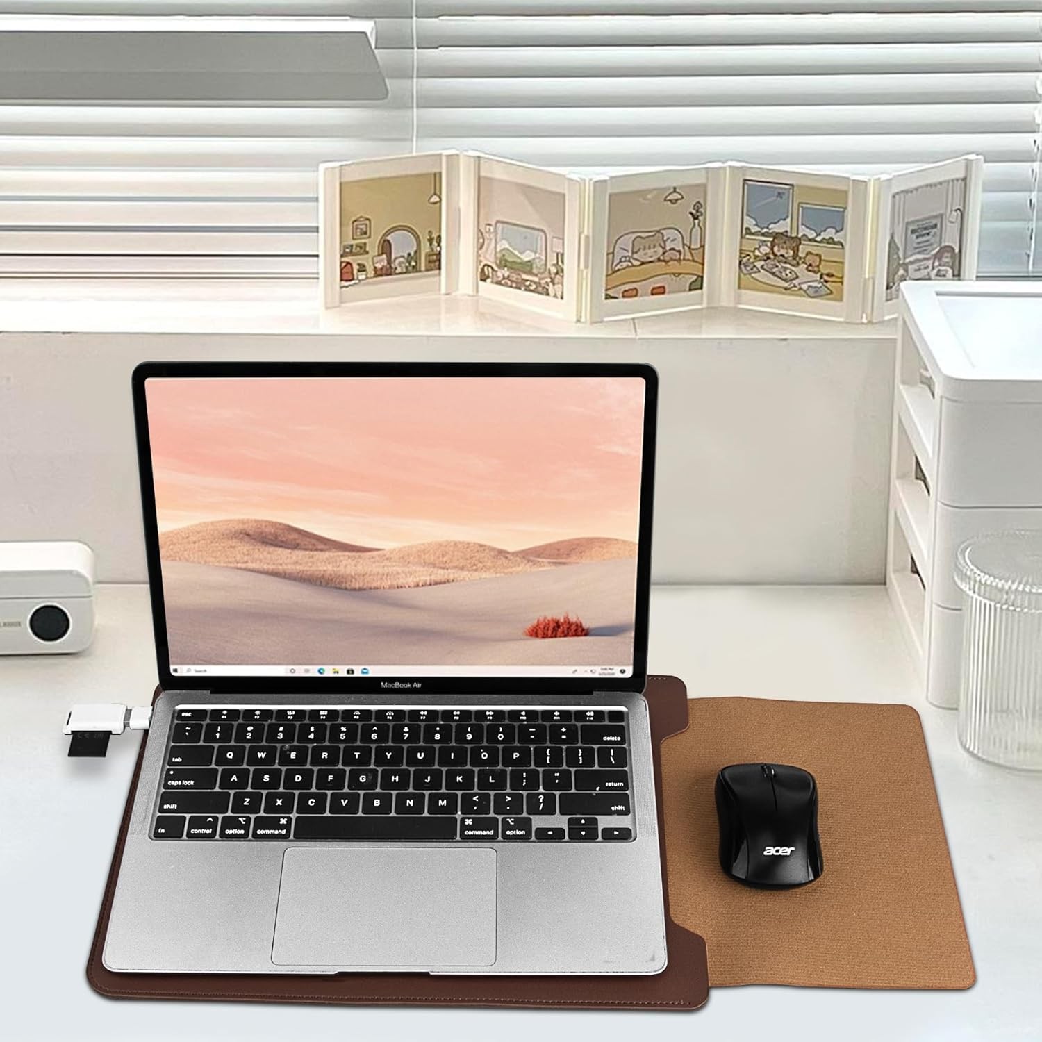 12-13.3″ Laptop Sleeve, PU Leather Laptop Case for MacBook Air 13 and Pro 13