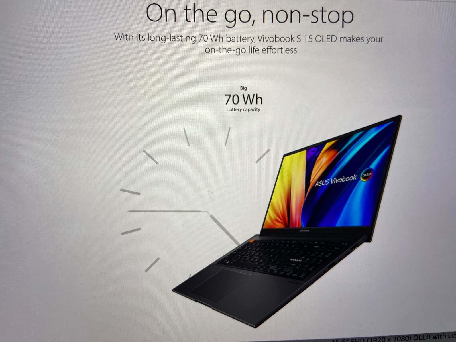 ASUS VivoBook S 15 OLED Slim Laptop, 15.6” FHD OLED Display, Intel Core i7 12 th