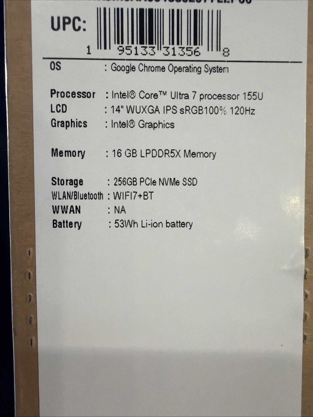 New – Acer – Chromebook Plus Spin 714 Laptop 256gb 16gig AI 14″ WUXGA Touch i7