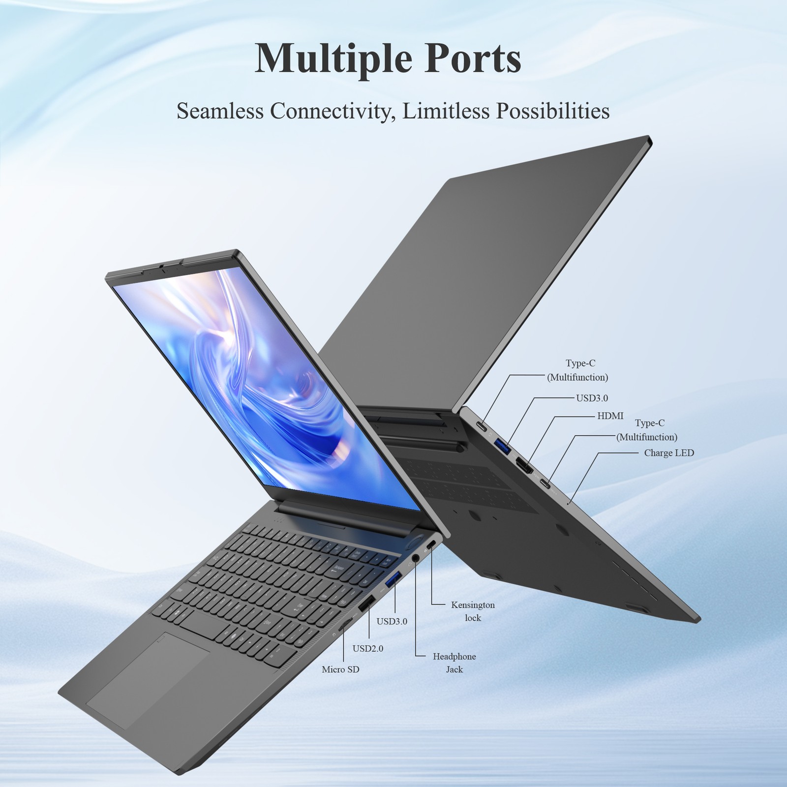 NIMO 15.6” FHD IPS Business-Laptop-Computer – AMD Ryzen 5 6600H, 32GB DDR5 RAM