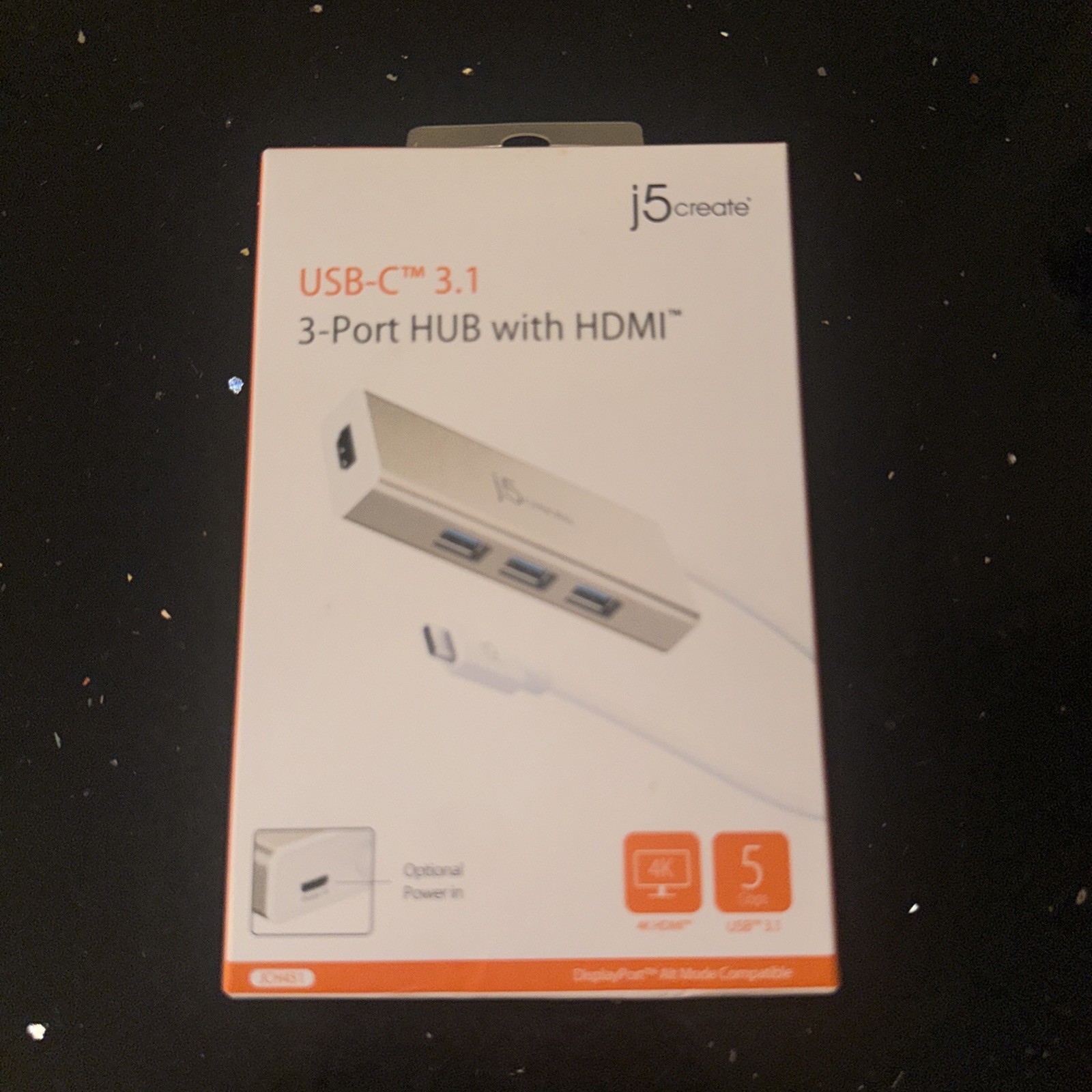 J5Create JCA379 USB-C 3.1 3-Port USB Hub with HDMI 4K Adapter New Sealed