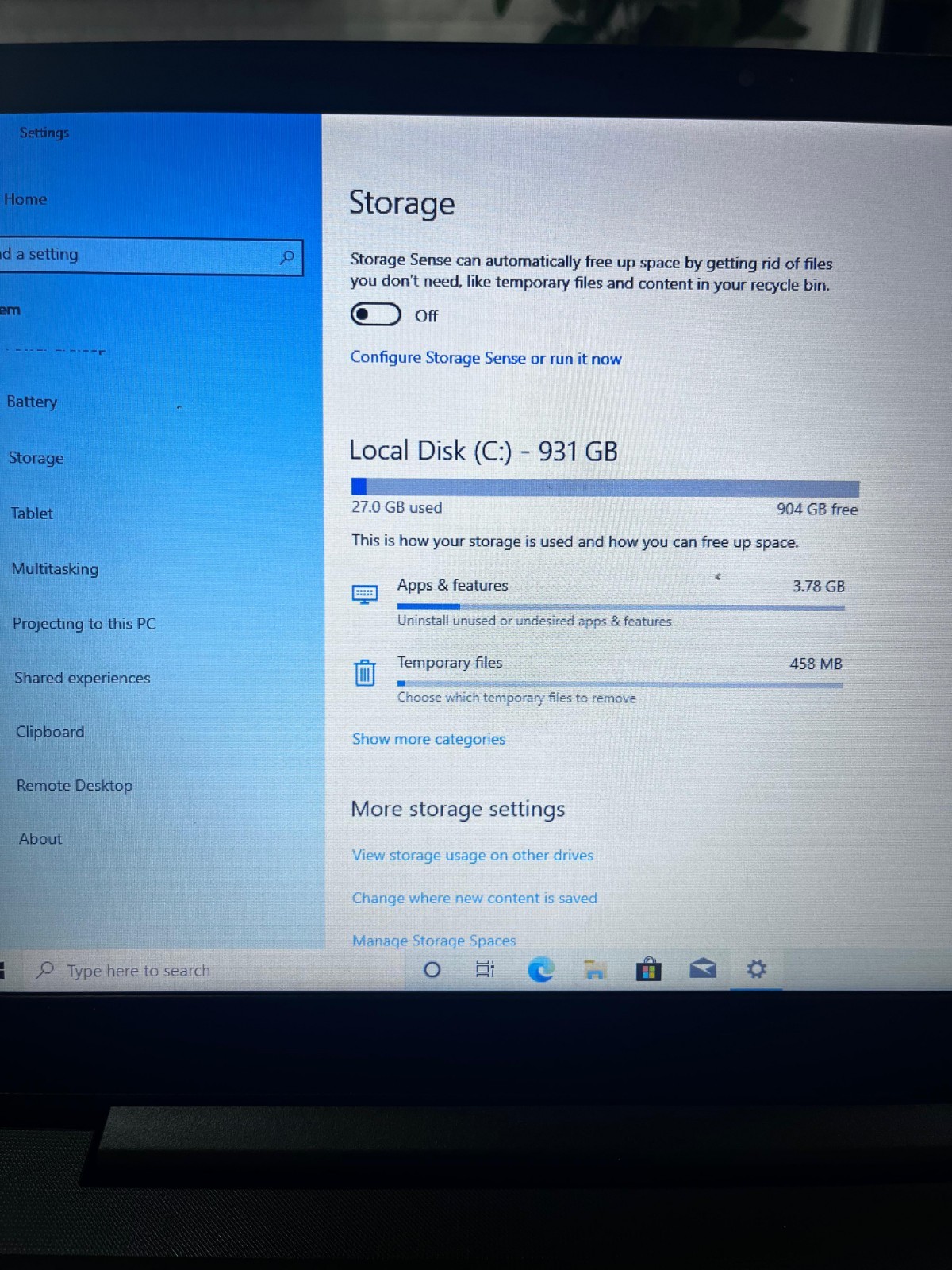 Lenovo IdeaPad S145-15AST 15.6” Laptop AMD A6-9225 8GB RAM 1TB HDD Windows 10