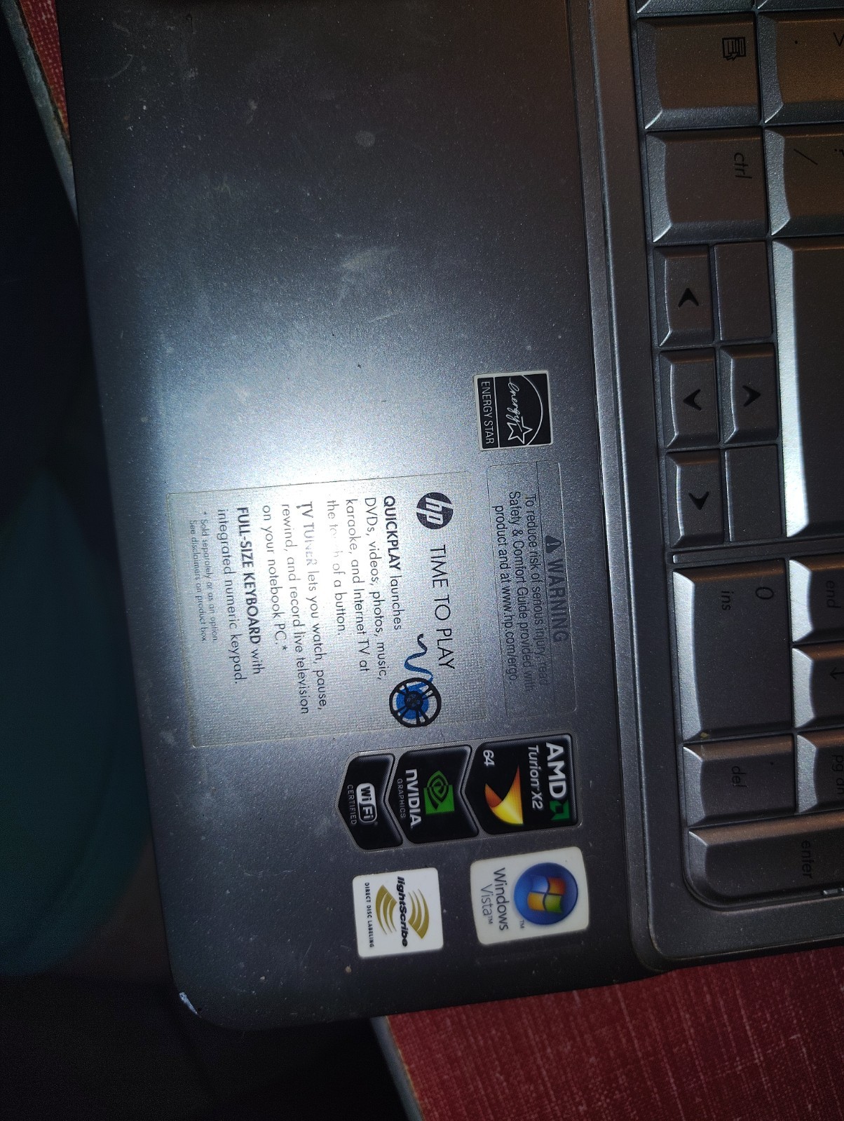 HP G60 Laptop For Parts Works But Bad screen