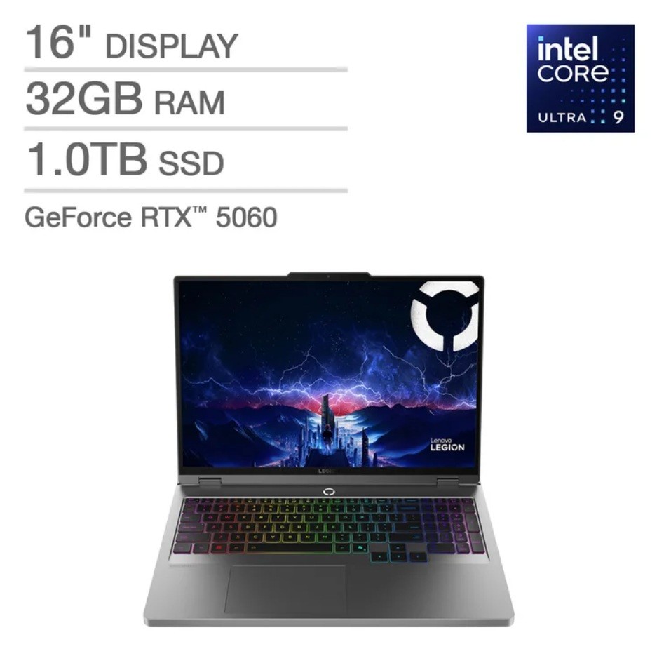 Lenovo Legion 5 16IAX10 16″ Ultra 9 275HX 32GB 1TB SSD RTX 5060 W11H