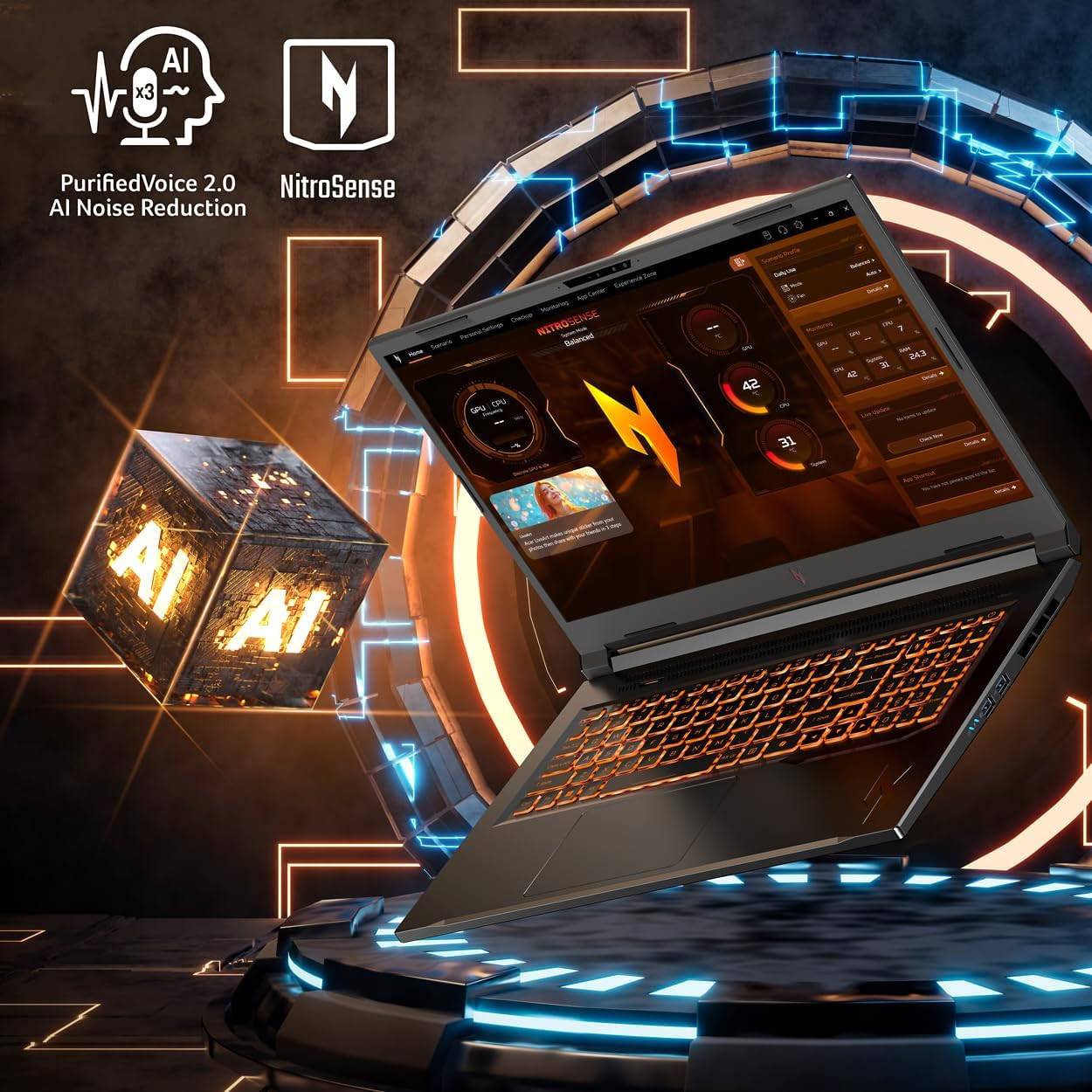 Nitro V 17 AI Gaming Laptop | AMD Ryzen 7 260 Processor | NVIDIA Geforce RTX 507