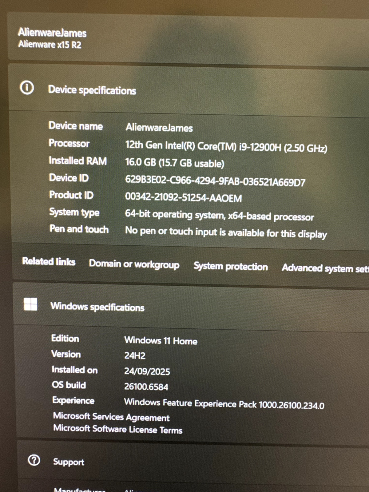 Alienware X15 R2 | i9-12900H | RTX 3070 Ti | 16GB RAM | 1TB SSD | QHD 240Hz