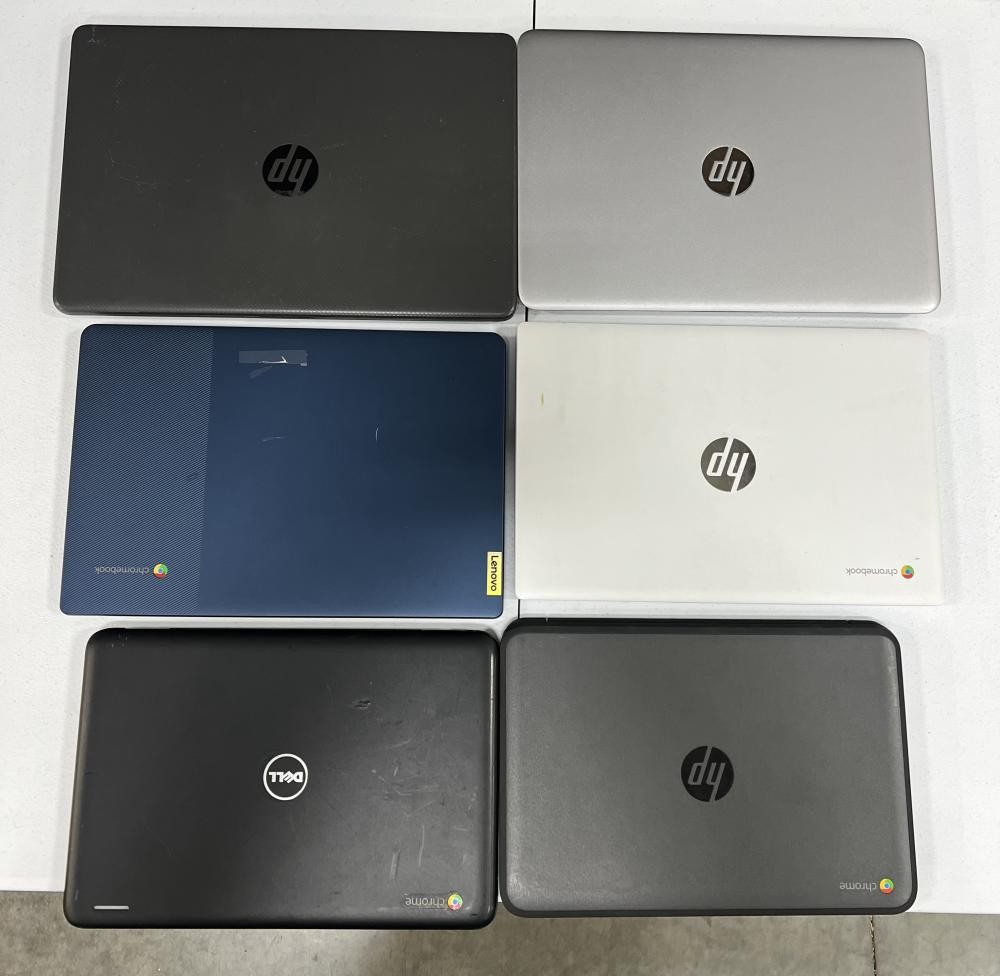 HP Elitebook 840 G3, 250 GB Notebook, Dell Chromebook 14a nf0131wm – Lot of 6