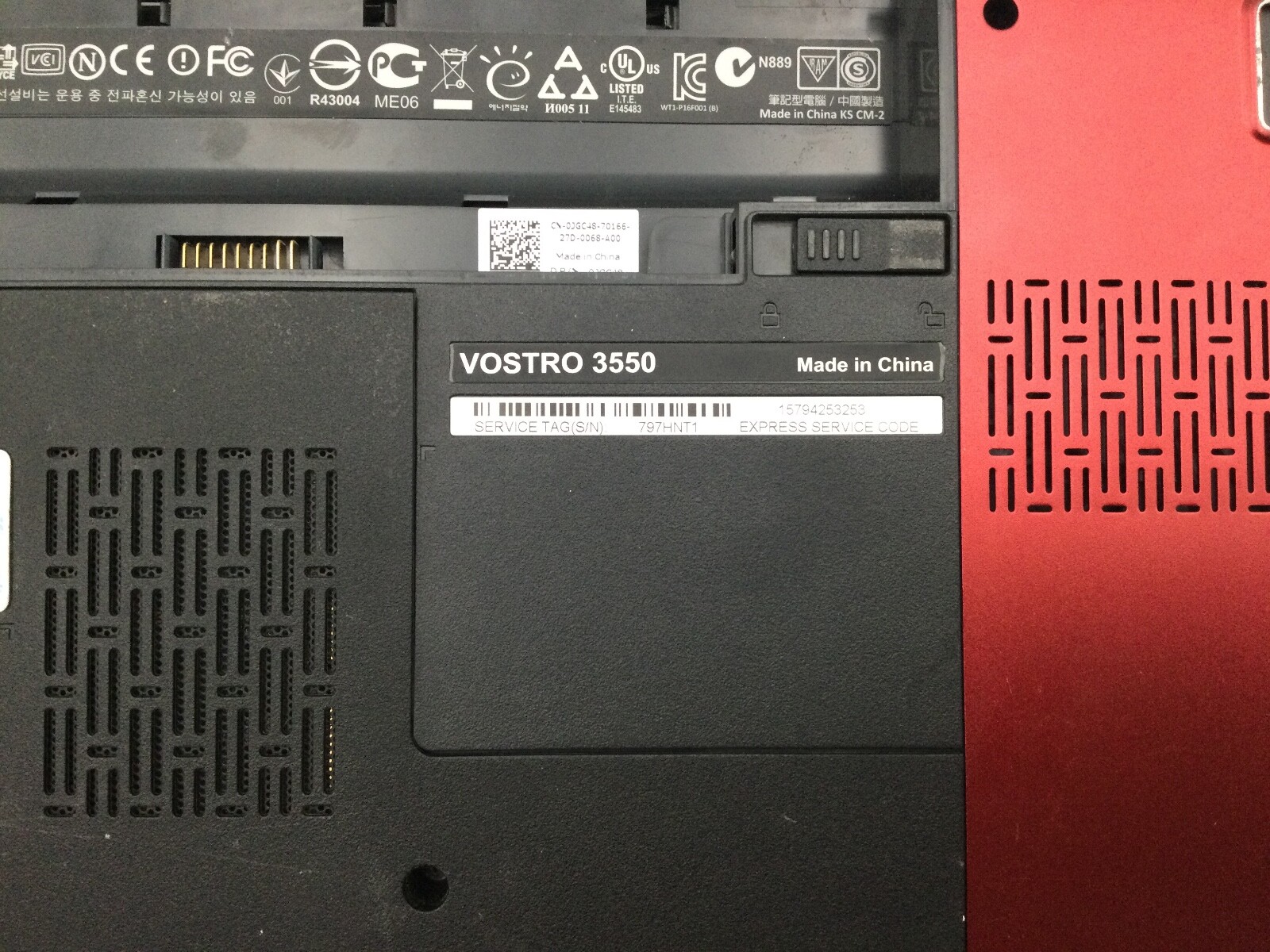 DELL VOSTRO 3550 – BOOTS TO BIOS – INTEL I3 2350M – 4GB RAM – 15″ – READ DESC-BB