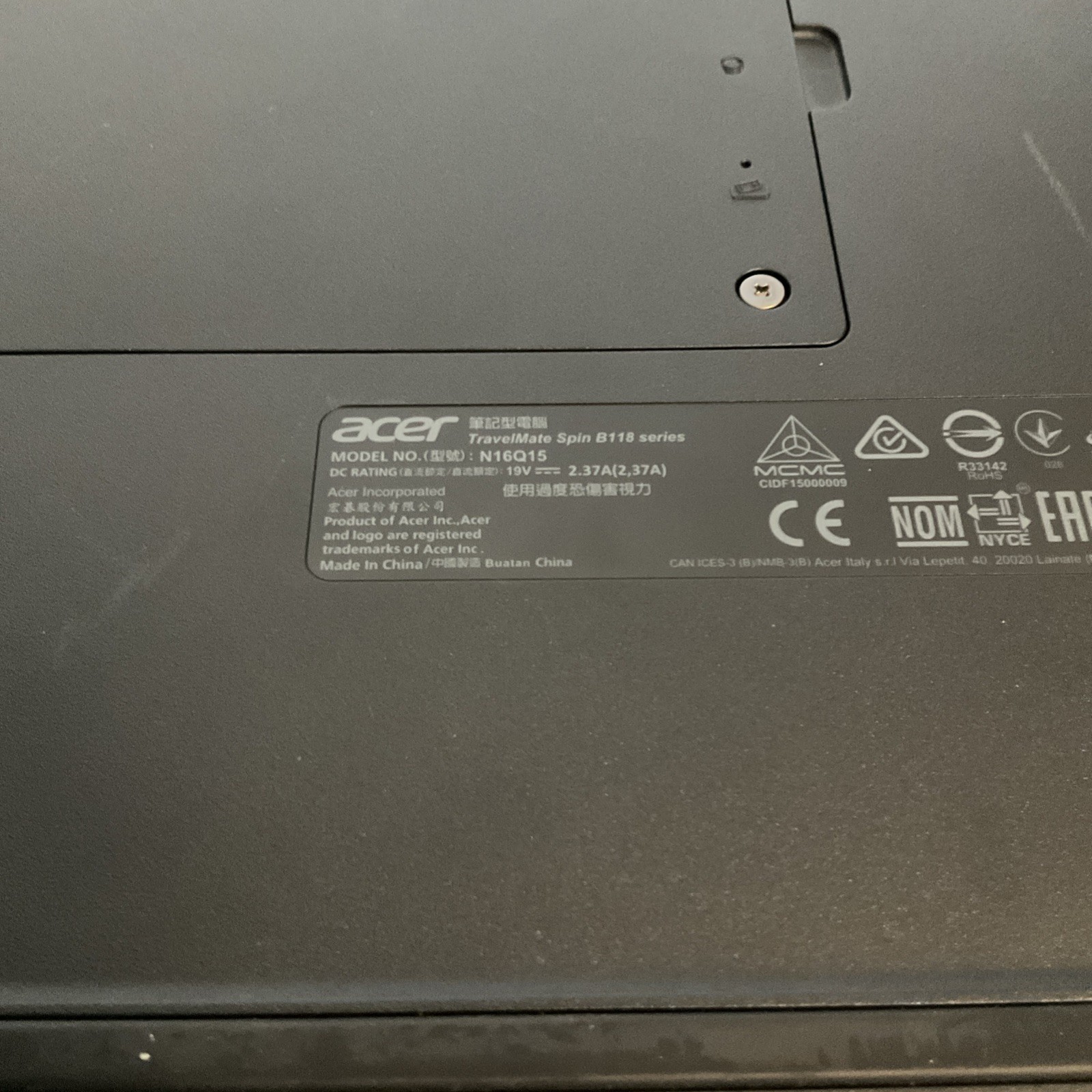 Acer TravelMate Spin B118 Series N16Q15 Celeron N3450, 4GB 128SSD
