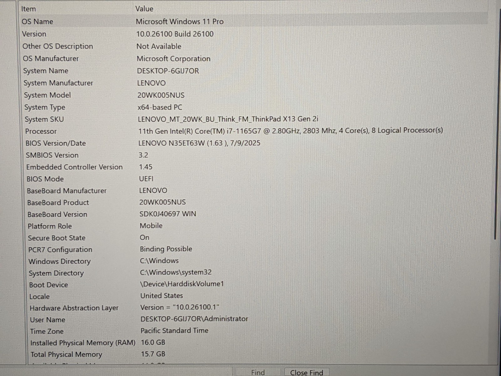 Lenovo ThinkPad X13 Gen 2i 13.3″WUXGA TOUCH i7-1165G7 2.8GHz 16GB 512GB SSD +PA