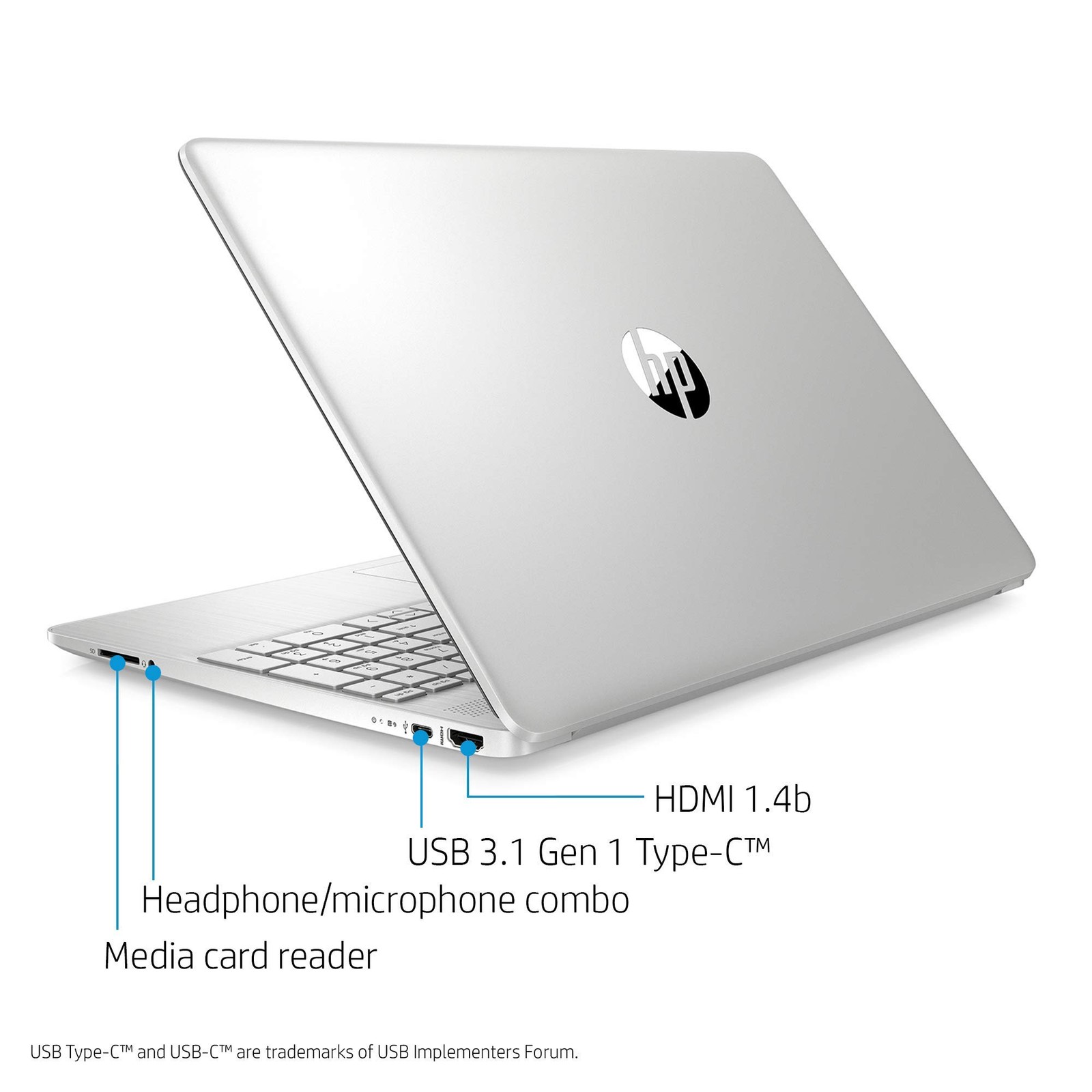 HP Notebook HD – 15.6″ – i3-1005G1 – 4GB RAM – 128GB SSD – Natural Silver