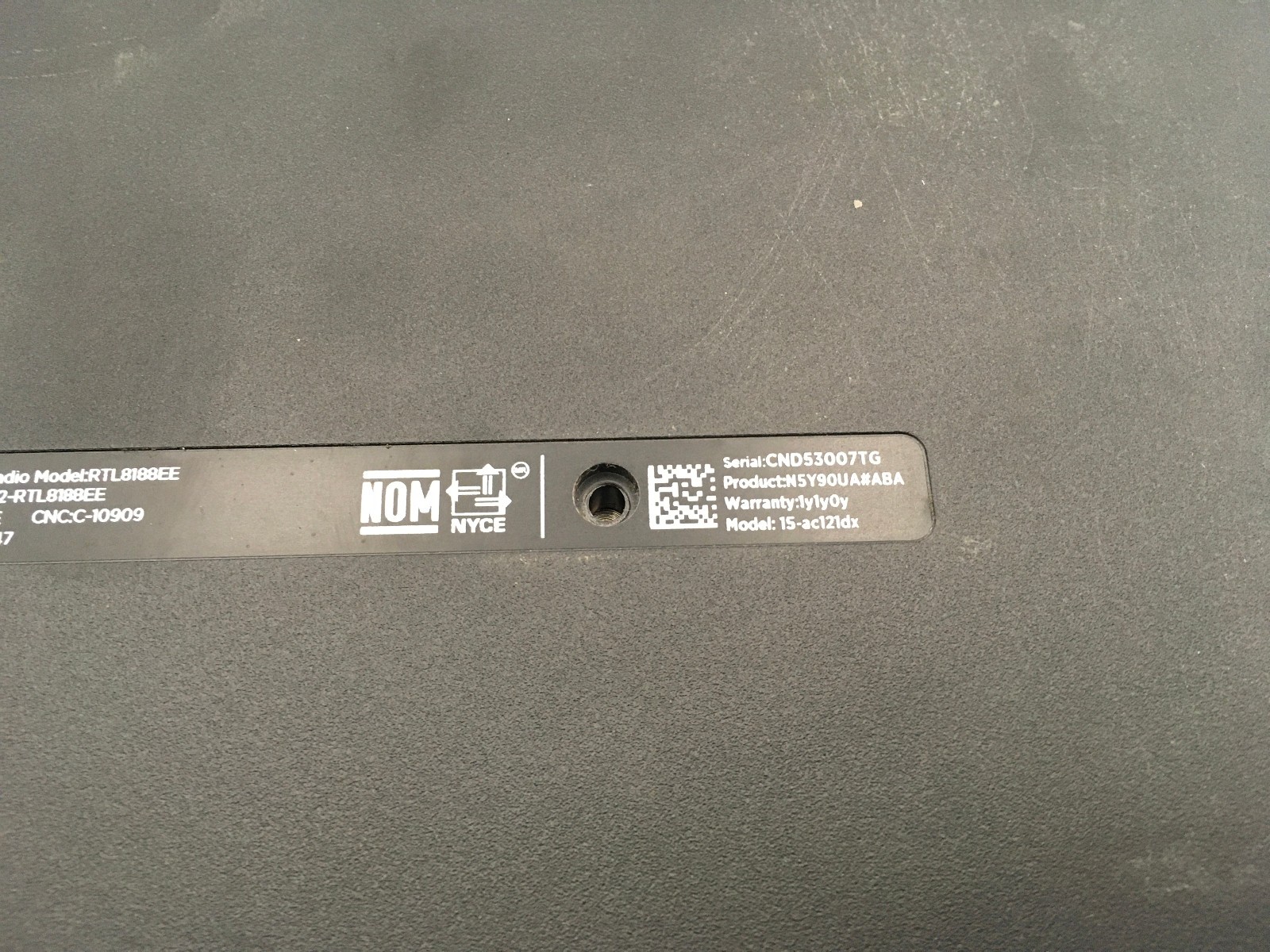 HP 15 AC121DX – BOOTS TO BIOS – INTEL I3 5010U – 6GB RAM – READ DESCRIPTION – BB