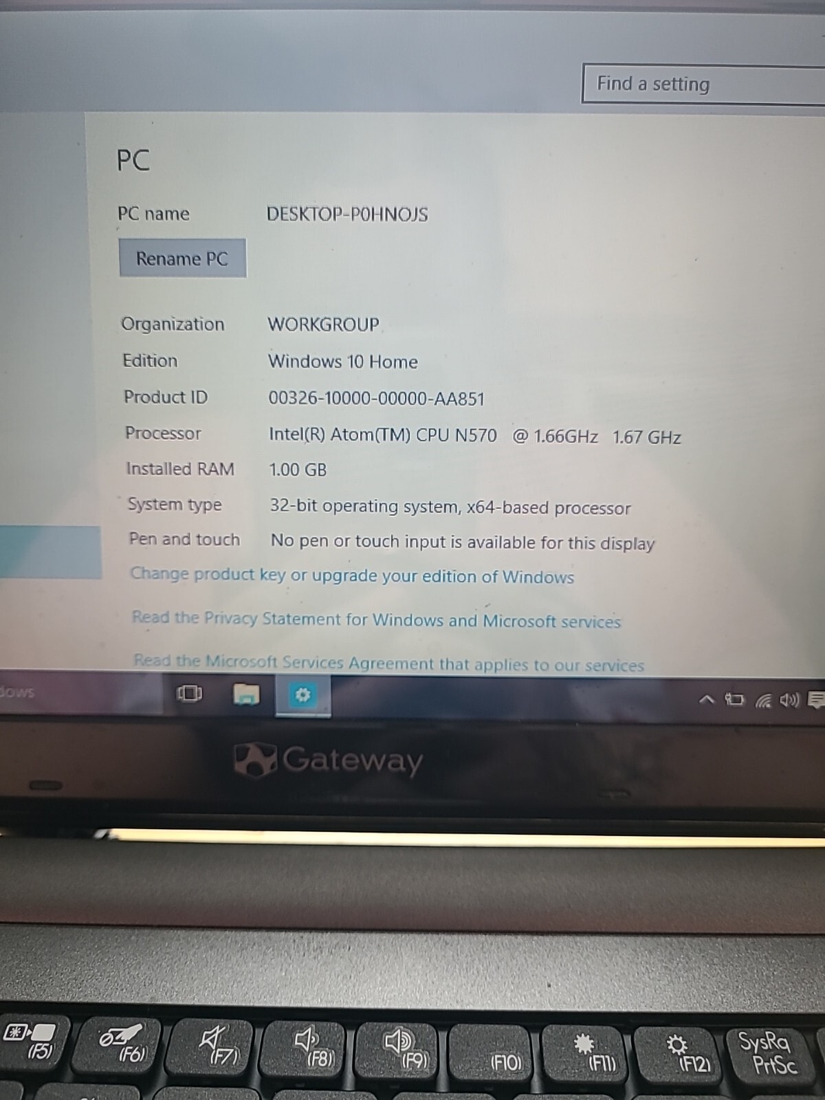 Gateway LT2805U Netbook W/Case & Charger, READ DESCRIPTION