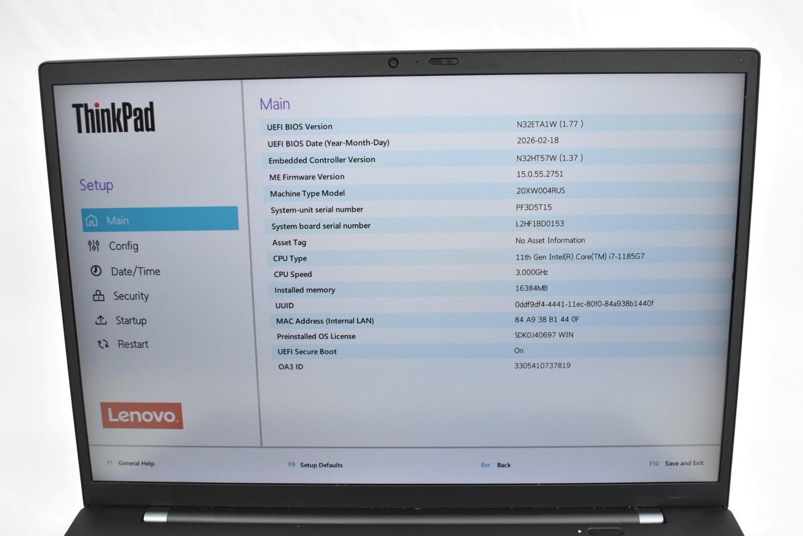 Lenovo ThinkPad X1 Carbon Gen 9 Touch i7-1185G7 3.0GHz 16GB 512GB SSD No OS *See
