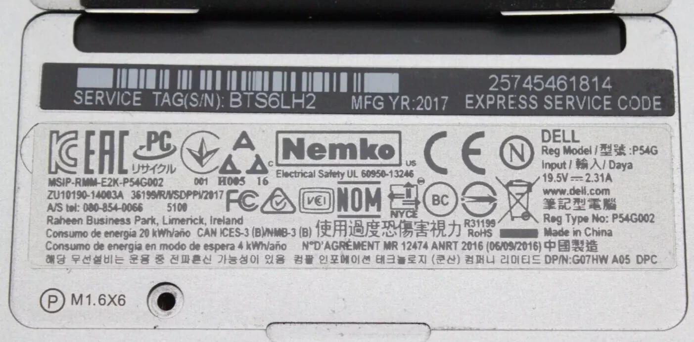 Dell XPS 13 9360 13.3″ _ i3-7100U @ 2.40 _ 4GB RAM _ 256GB SSD _ No OS _ w/ AC