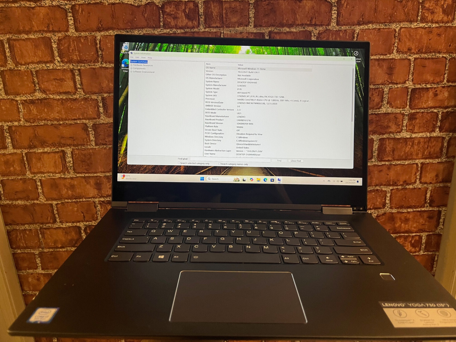 Lenovo Yoga 730, 15.6″ Touch screen, Intel Core i7-8th Gen, 8GB RAM, 500GB SSD