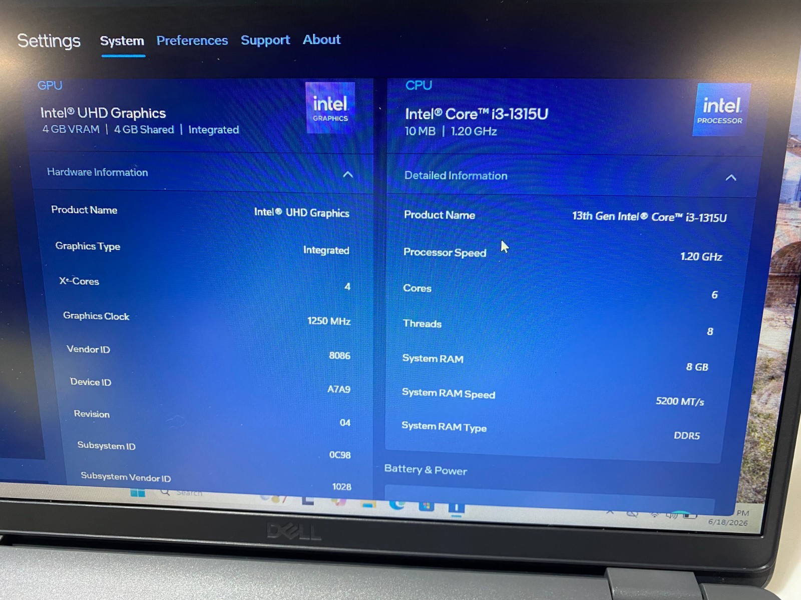DELL LATITUDE 3550 i3-1315U@1.20GHz 8GB RAM 512GB SSD NVMe W11P