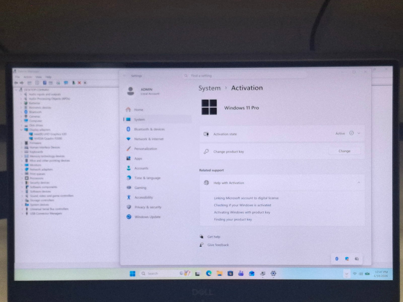 Dell Precision 5530 15.6″ UHD Touch i9-8950HK 32GB Ram 256 SSD Quadro P2000 W11P