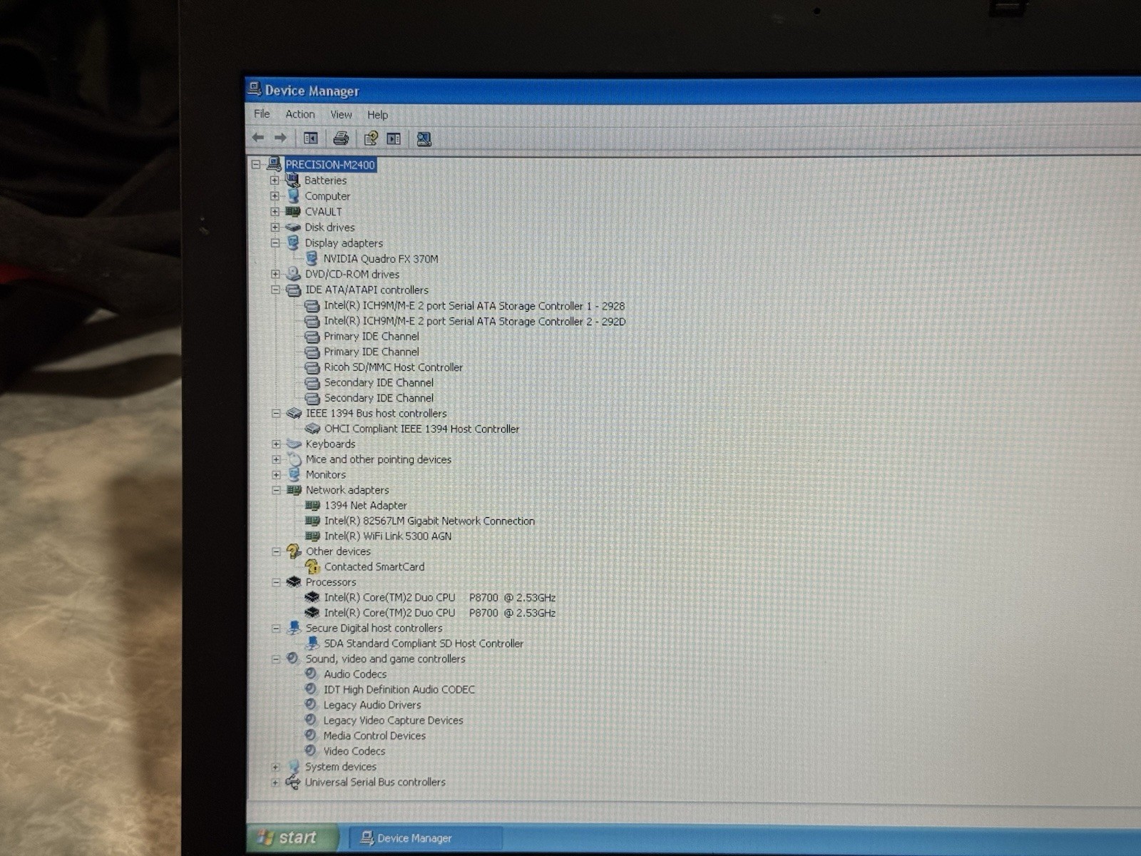 Dell Precision M2400 Retro Gaming Laptop Nvidia GPU Intel C2D 2gb RAM 250gb HDD
