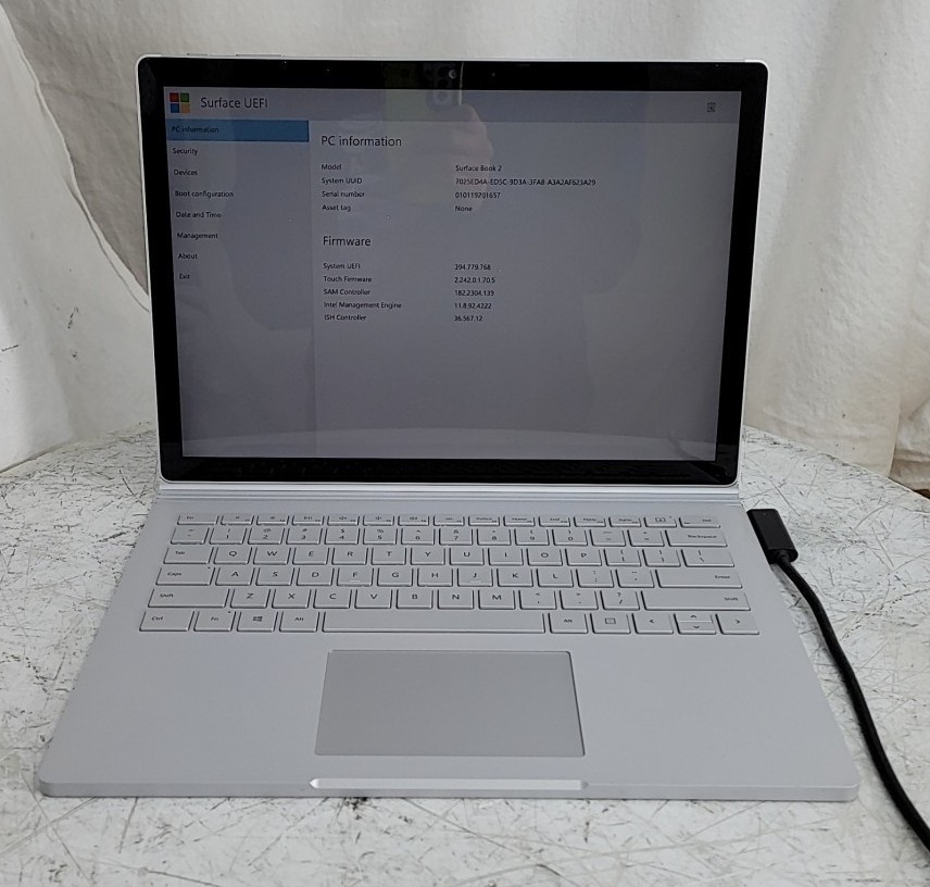 MICROSOFT Surface Book 2 1832 Laptop Core I7-8650U 8GB 256GB SEE NOTES