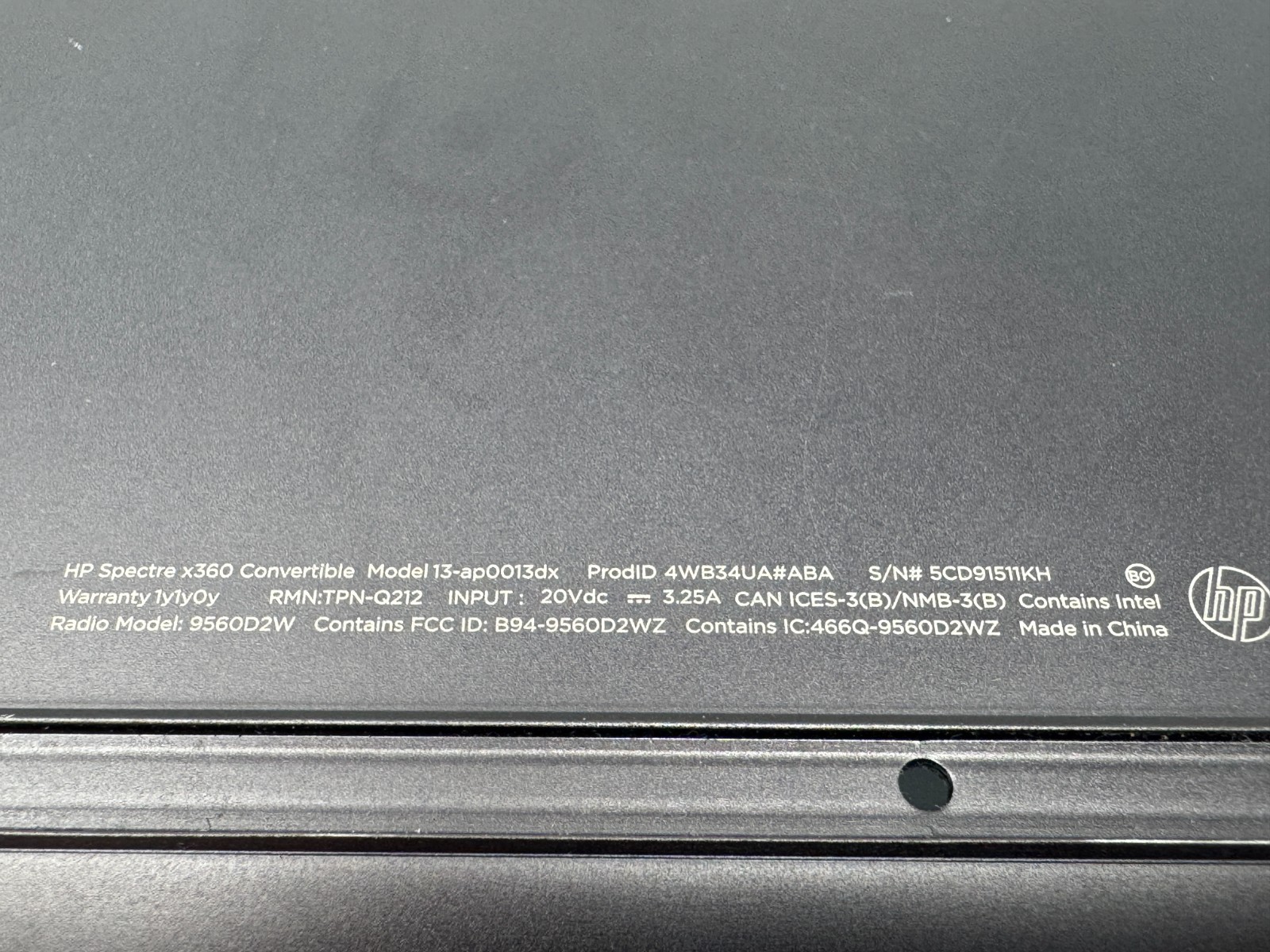 HP Spectre x360 13 Core i7-8565U Water Damage Bent Board For Parts READ DESC