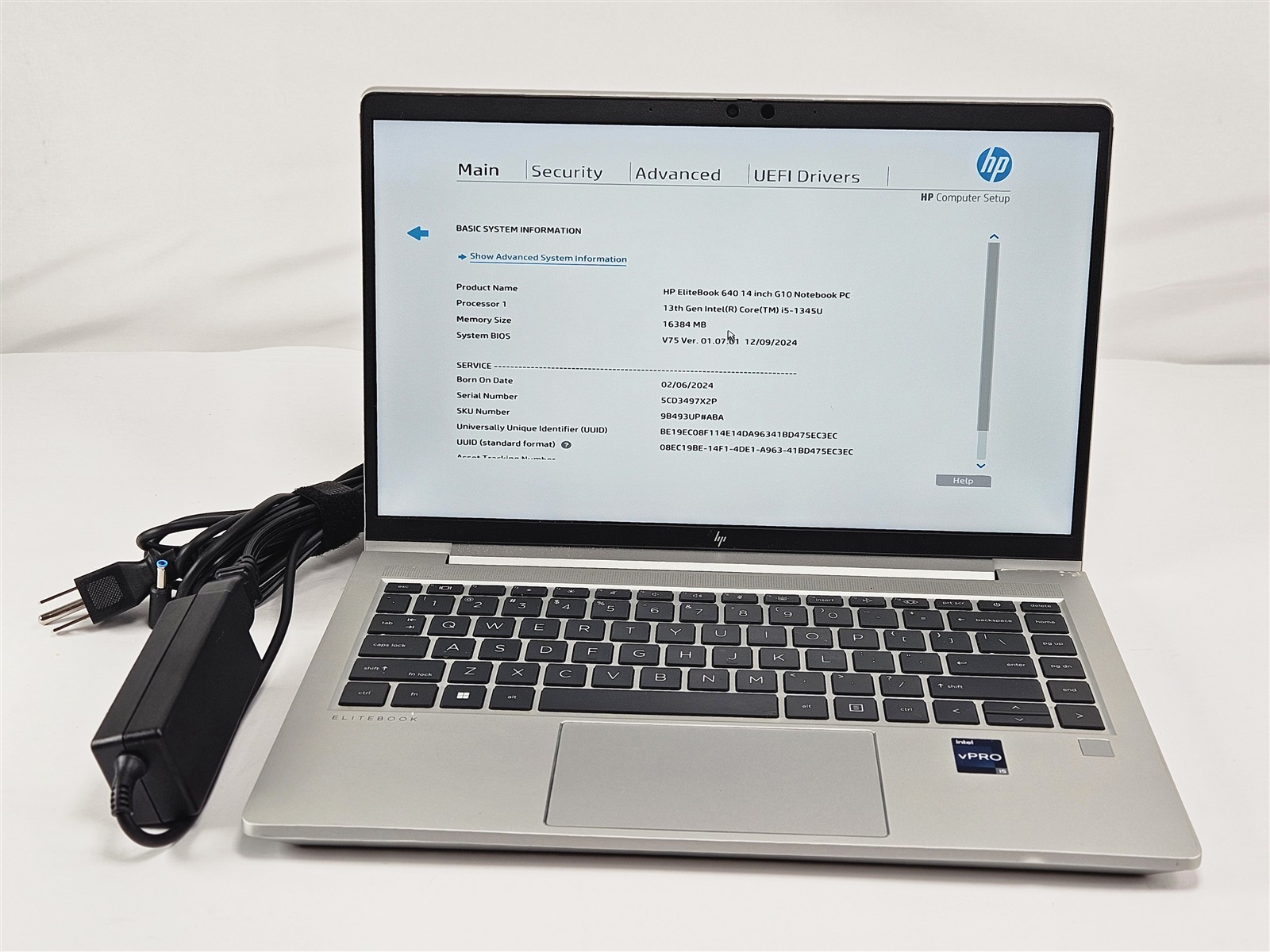 HP EliteBook 640 G10 i5-1345U 1.6GHz 512GB SSD 16GB 14″ Wi-Fi 6E Silver