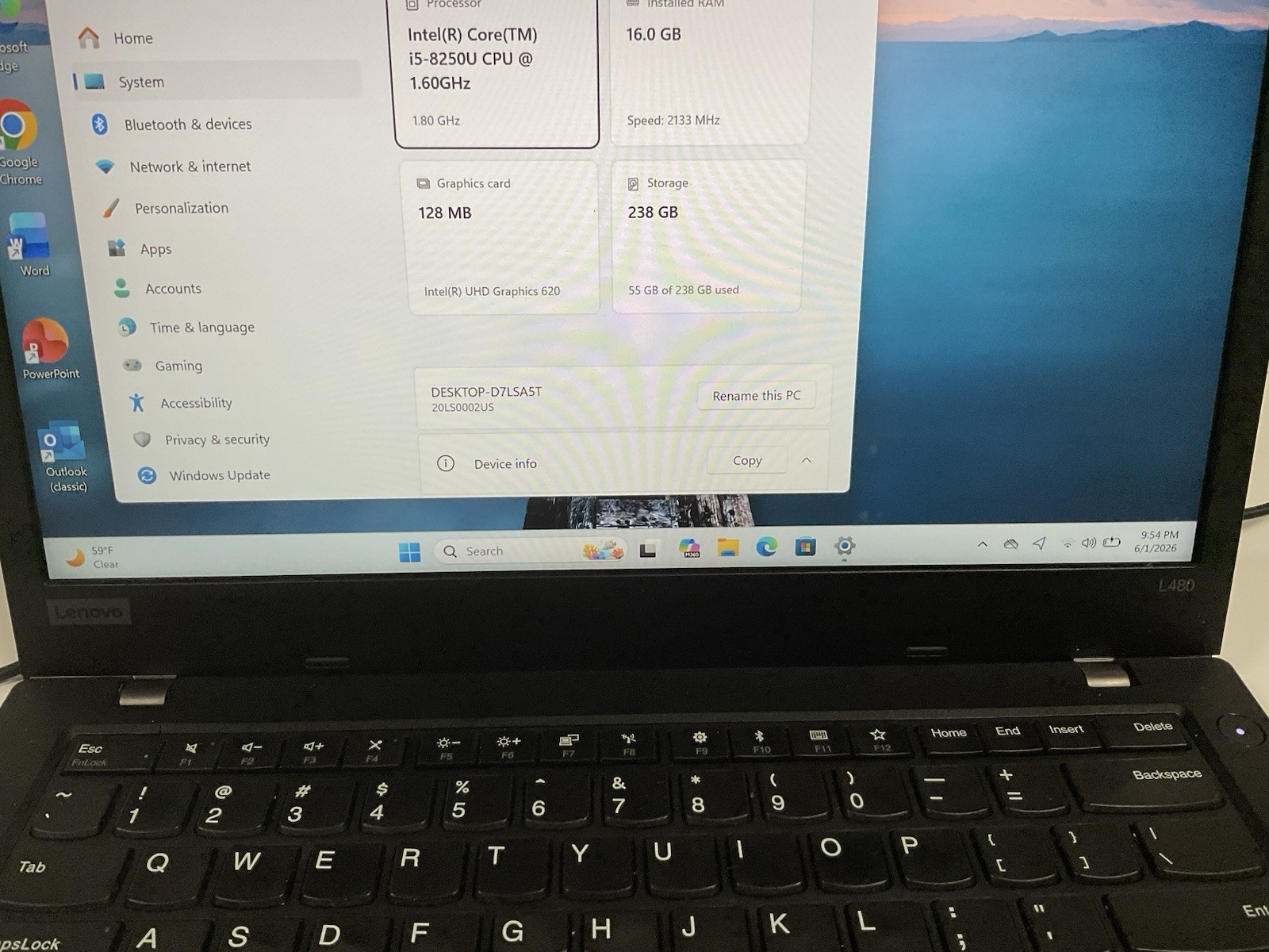 Lenovo Thinkpad L480 14″
