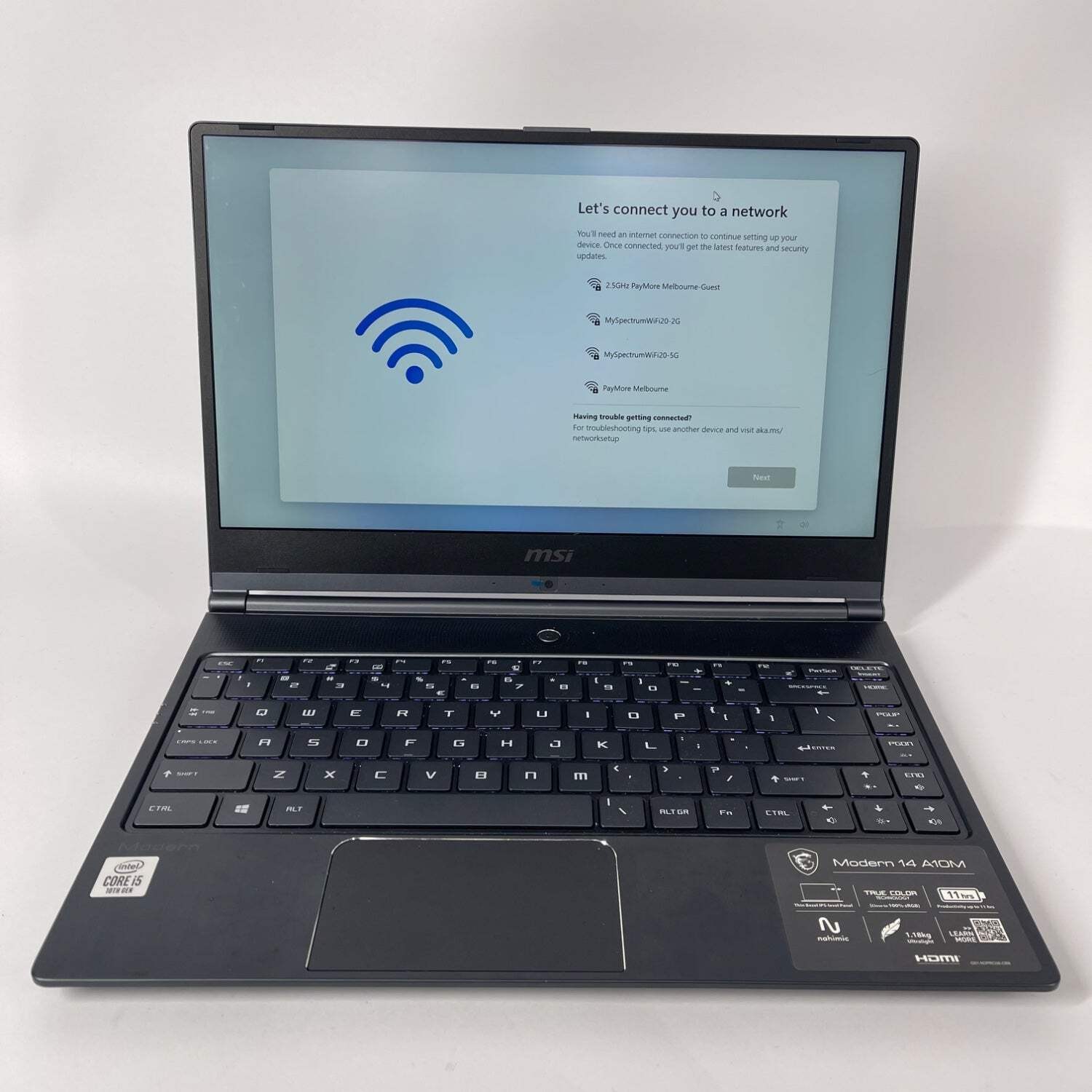 MSI Modern 14 A10M 14″ i5-10210U 1.6GHz 8GB RAM 512GB SSD