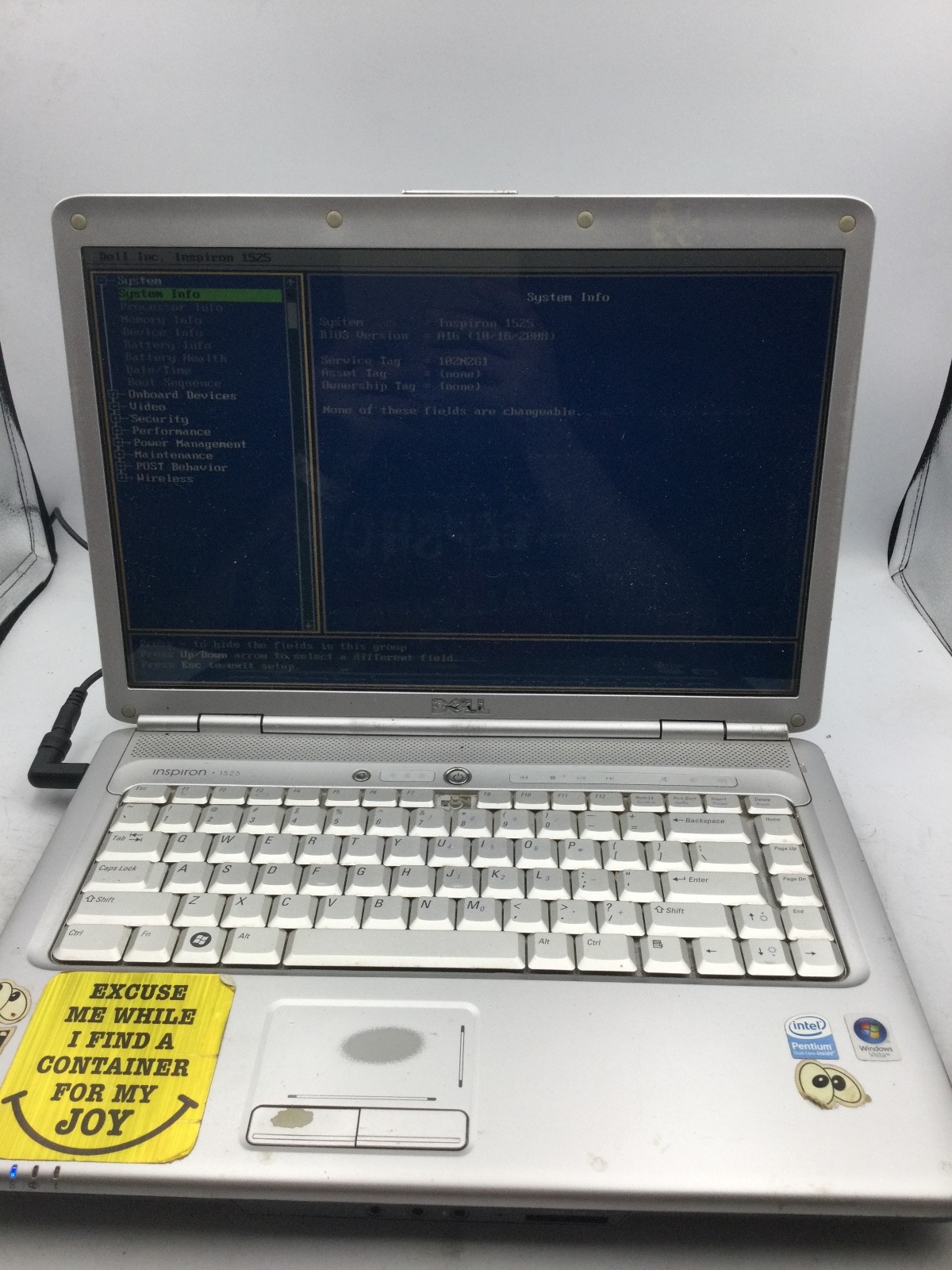 DELL INSPIRON 1525 – FOR PARTS – INTEL CORE 2 DUO – 3GB RAM – 15″ – READ DESC-BB