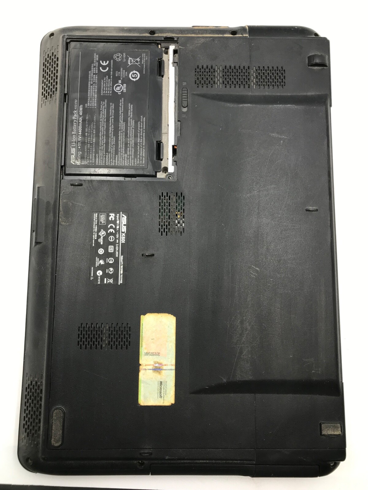 ASUS K601 15″ Intel Pentium Dual-Core T4400 4Gb RAM -Missing Parts- MZ