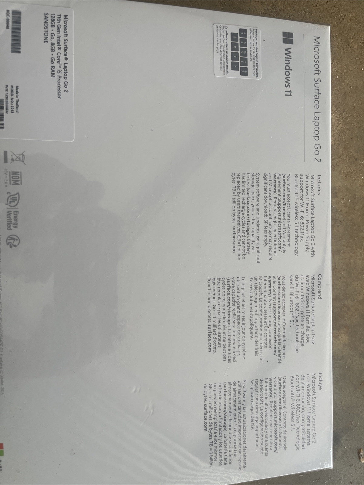 Microsoft Surface Laptop Go 2 12.4″ (128GB SSD, Intel Core i5 11th Gen., 4.20…